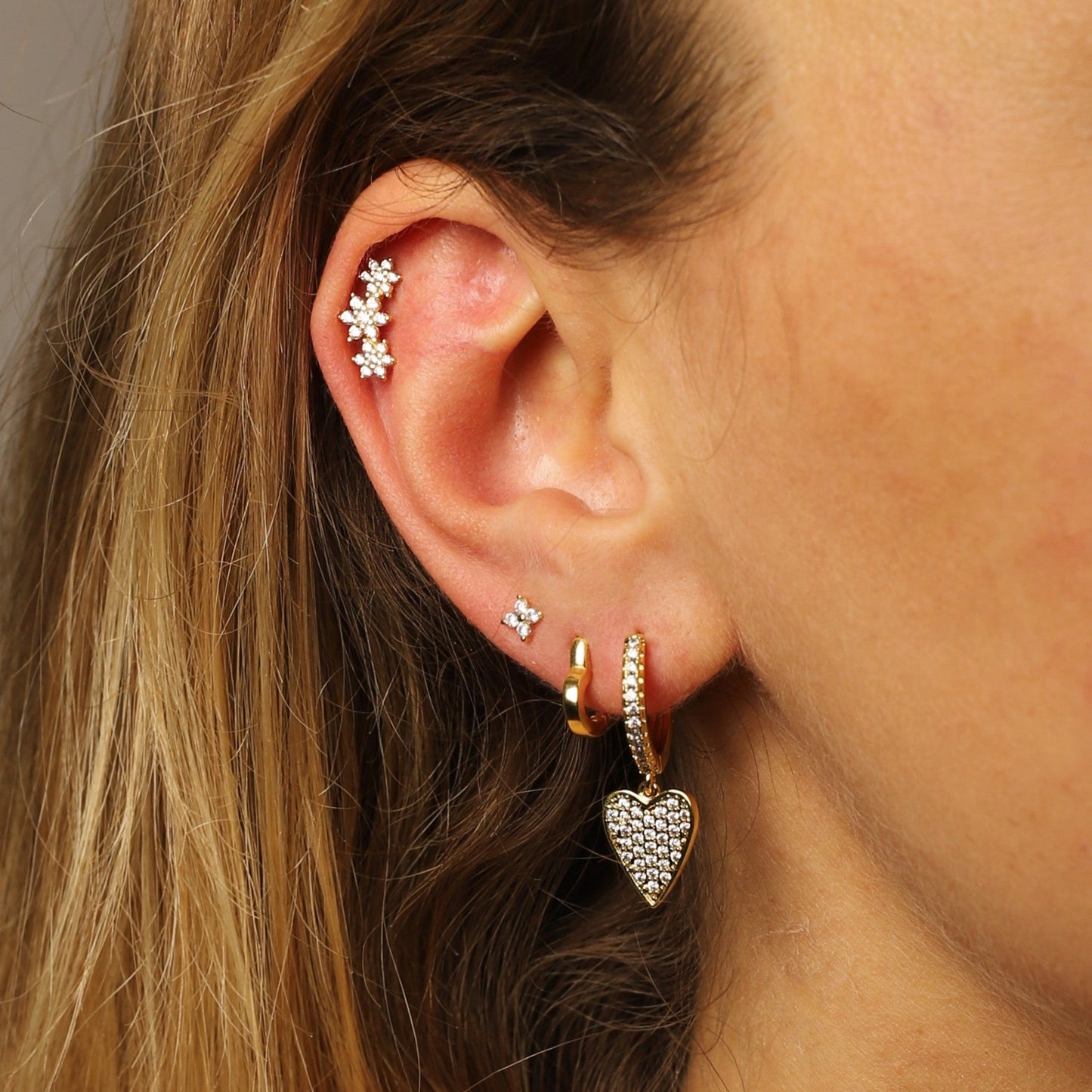 Crystal Flower Studs