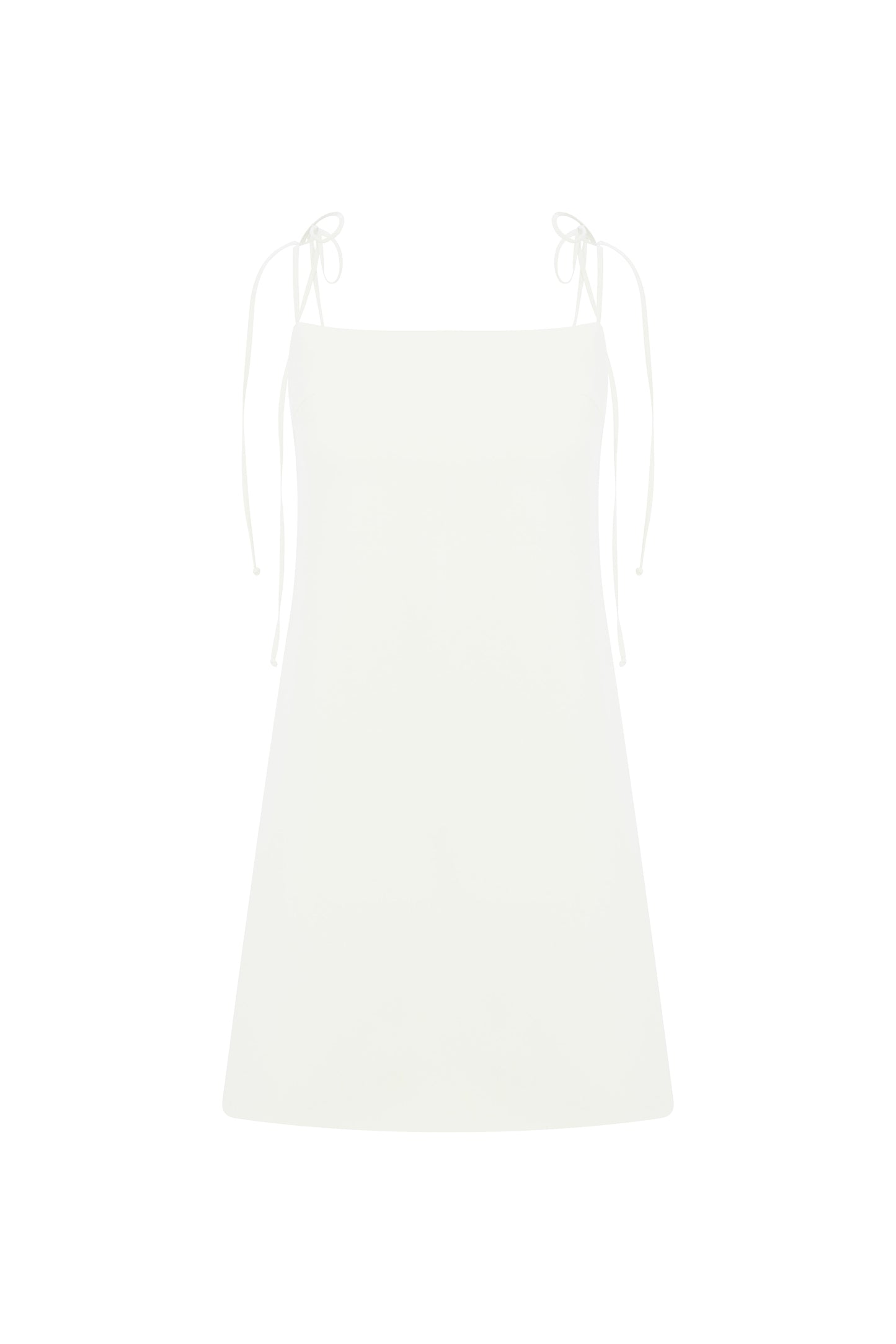 Ellie Mini Crepe Dress in Blanche