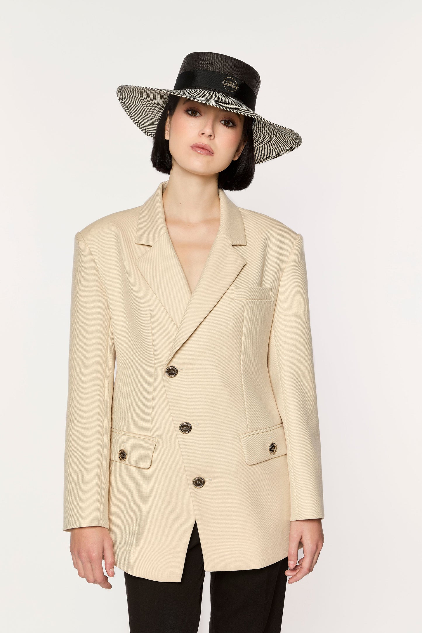 Gianza Off-White Wool Blazer