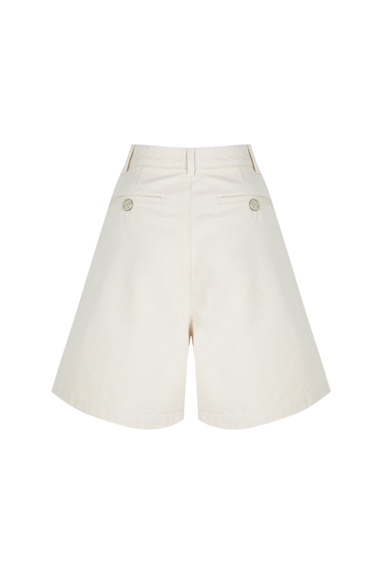 White Denim Bermuda Shorts