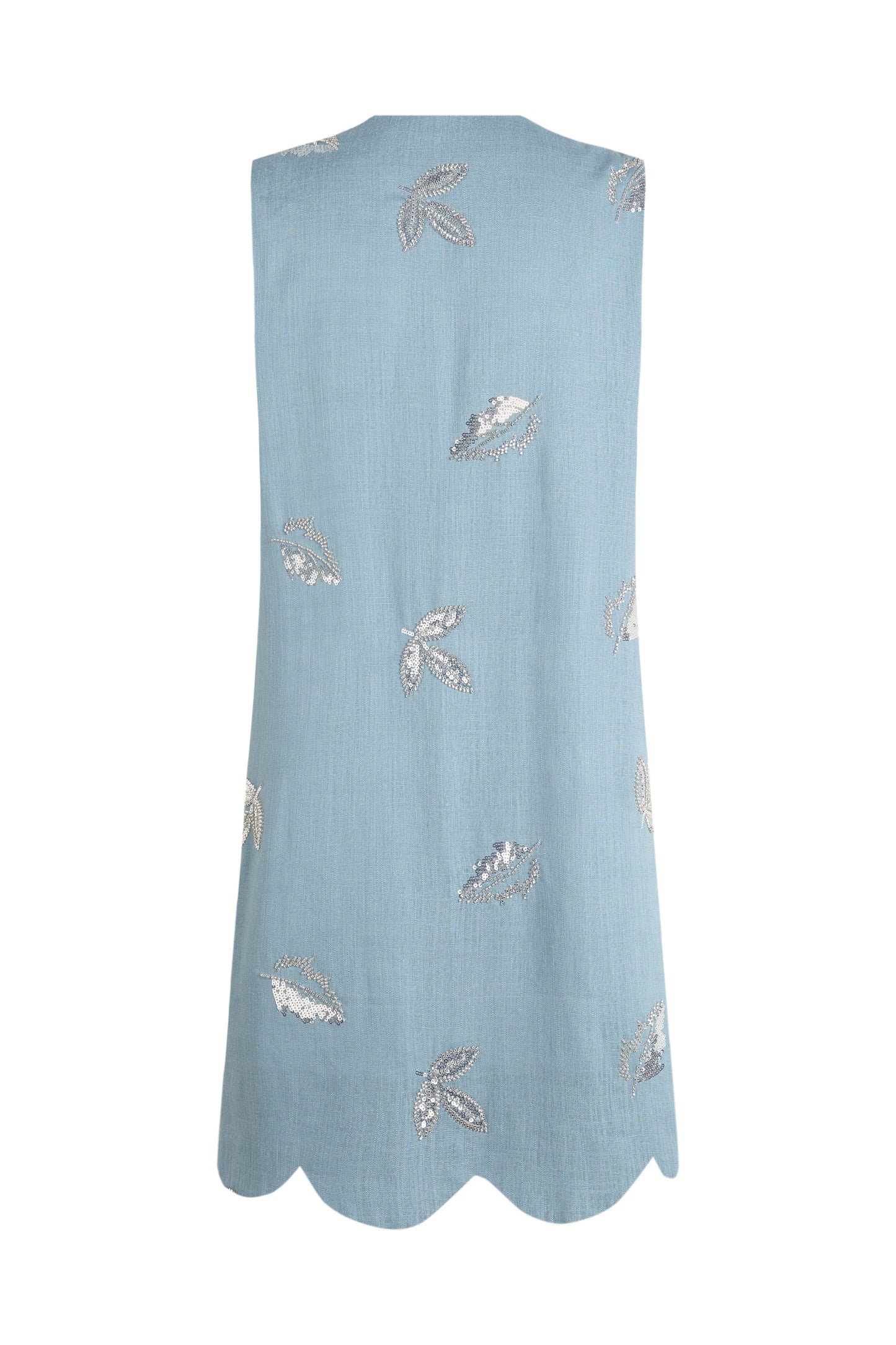 Wave Baby Blue Mini Dress