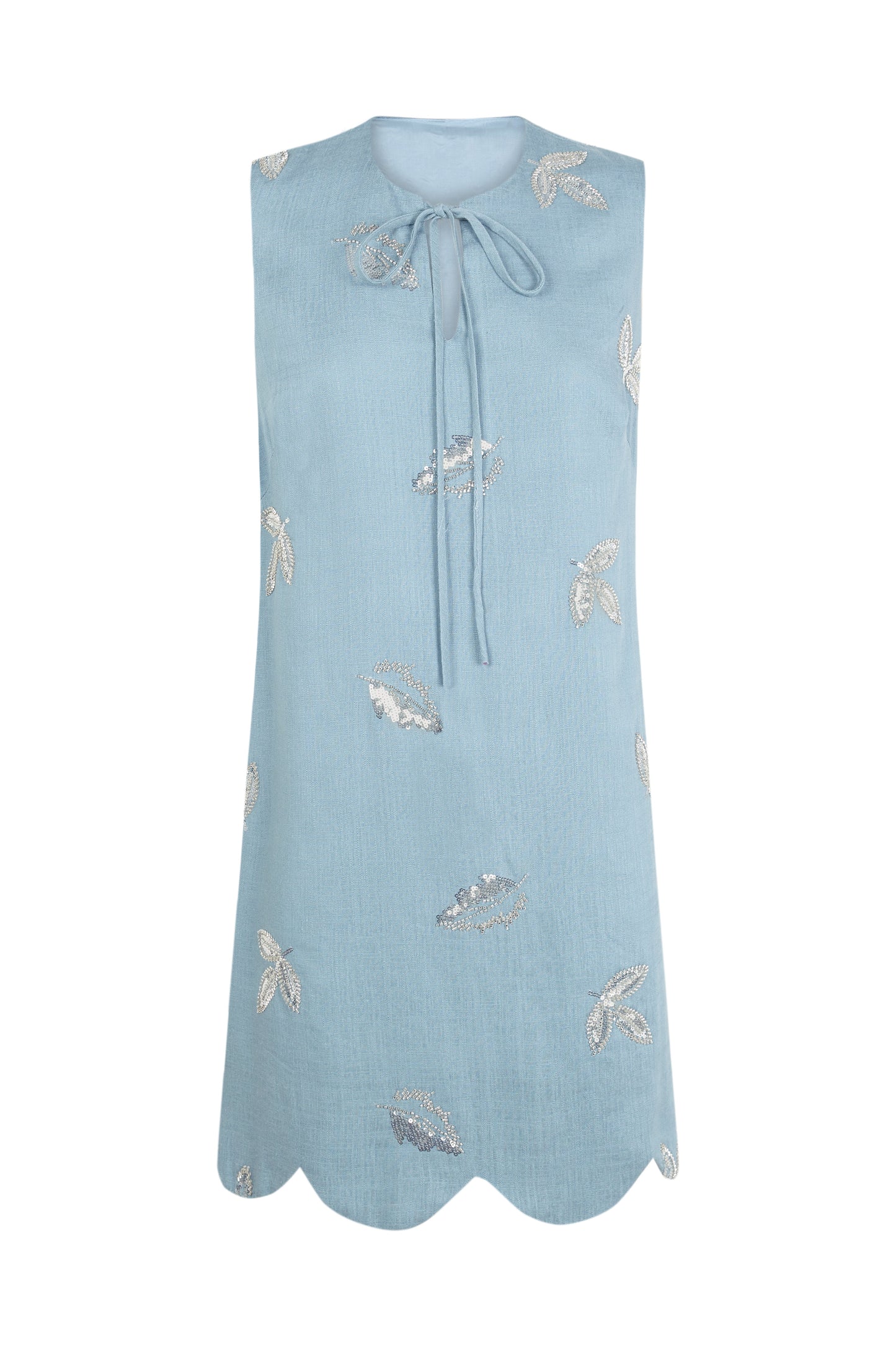 Wave Baby Blue Mini Dress