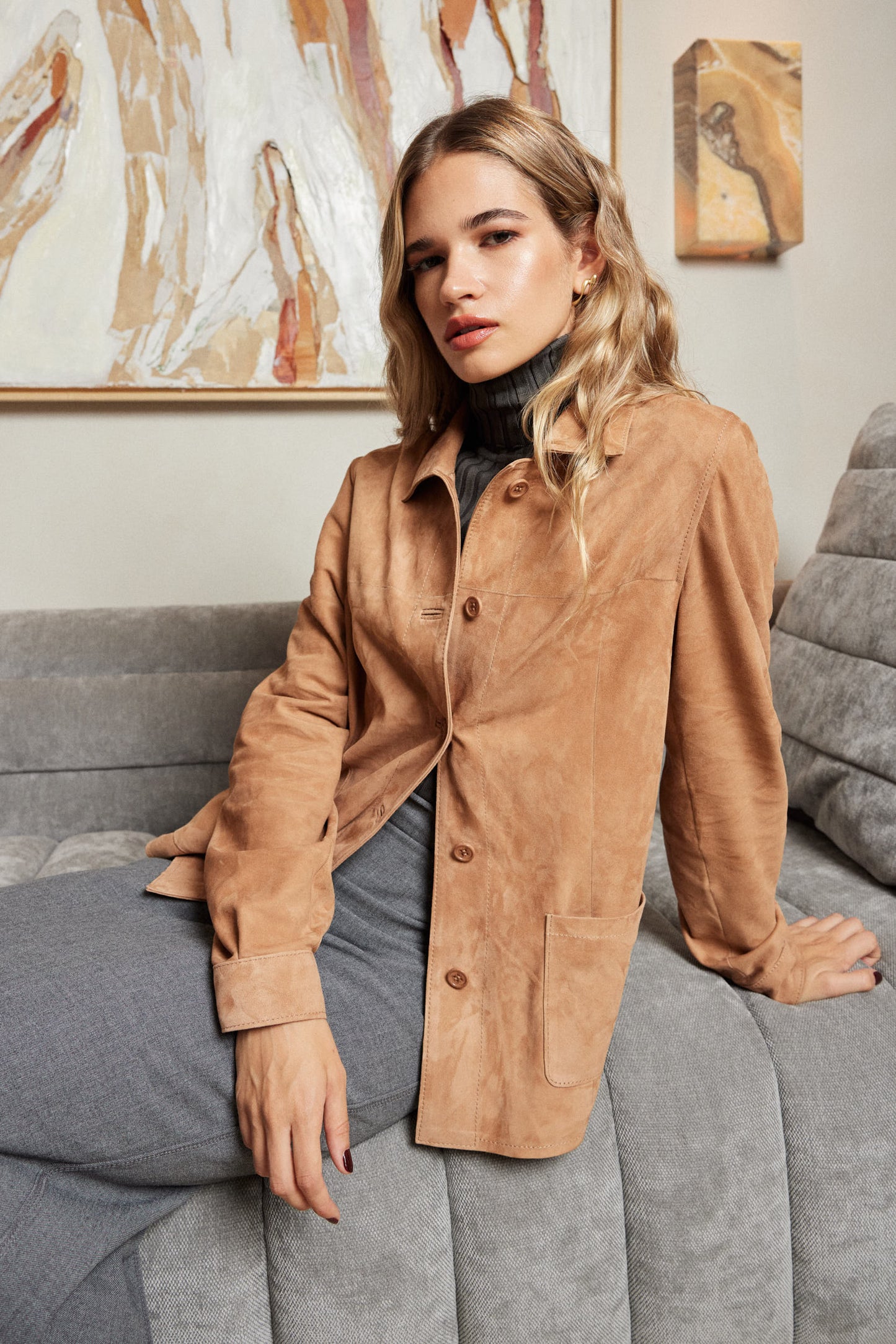 Manech Limited Edition Camel Suede Jacket