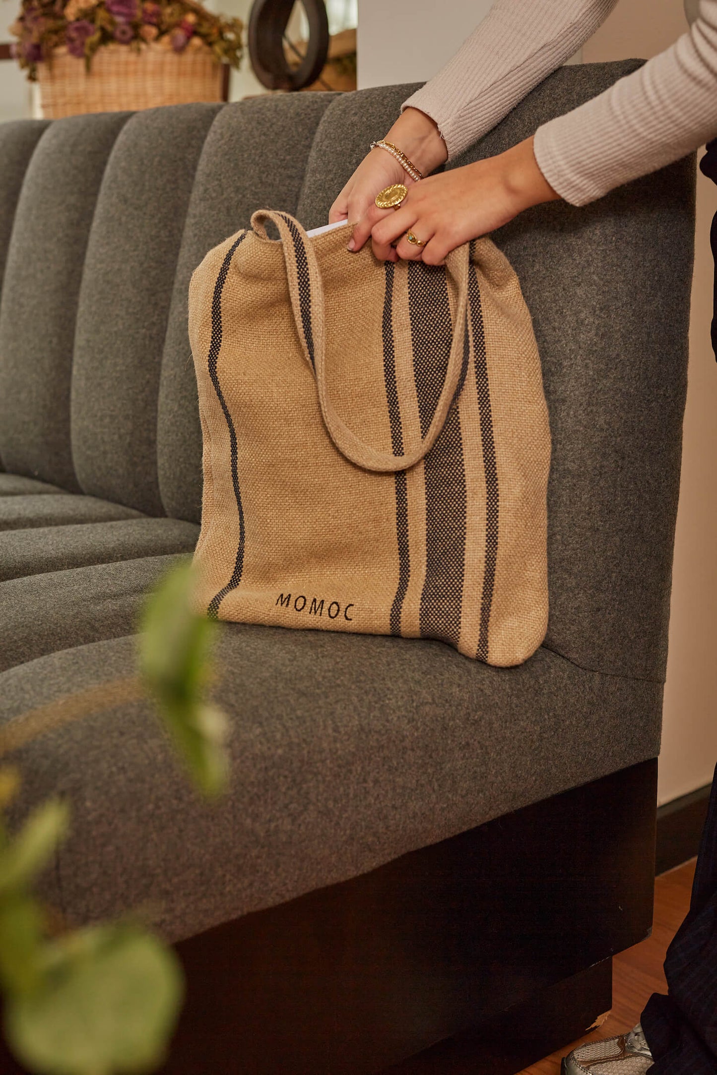Momoc Tote Bag 100% Linen