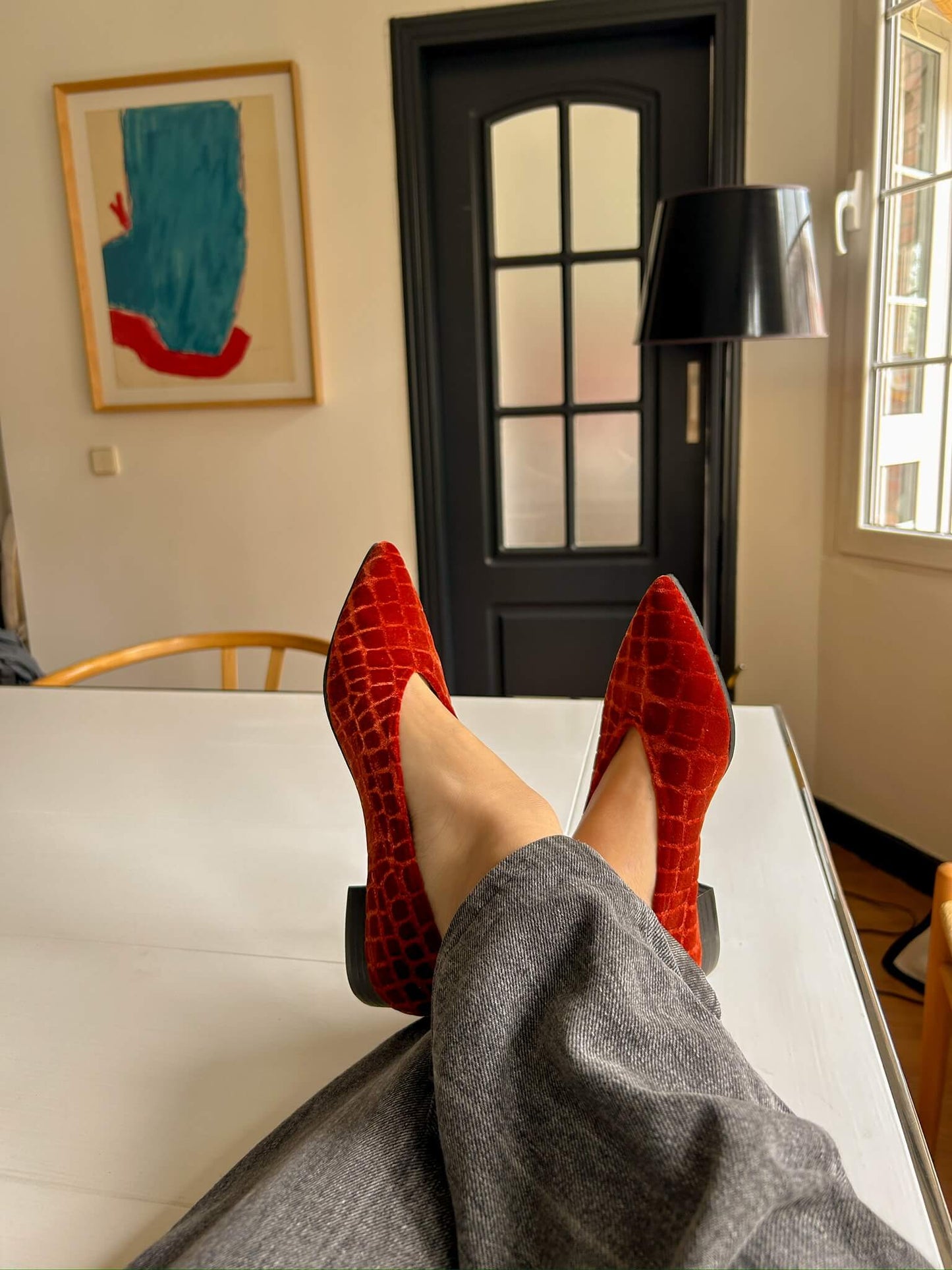 Lava velvet coconut Ballerinas