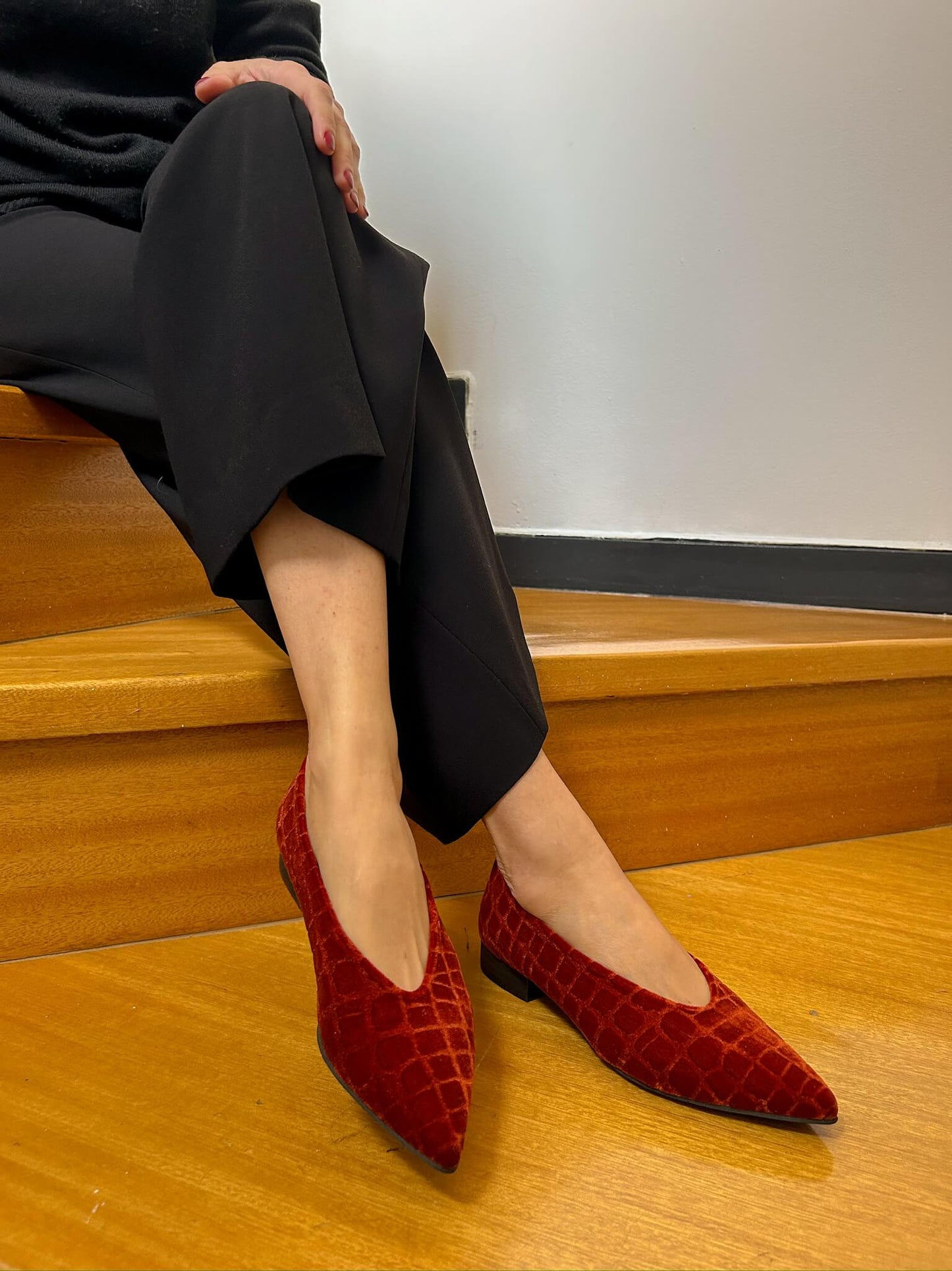 Lava velvet coconut Ballerinas
