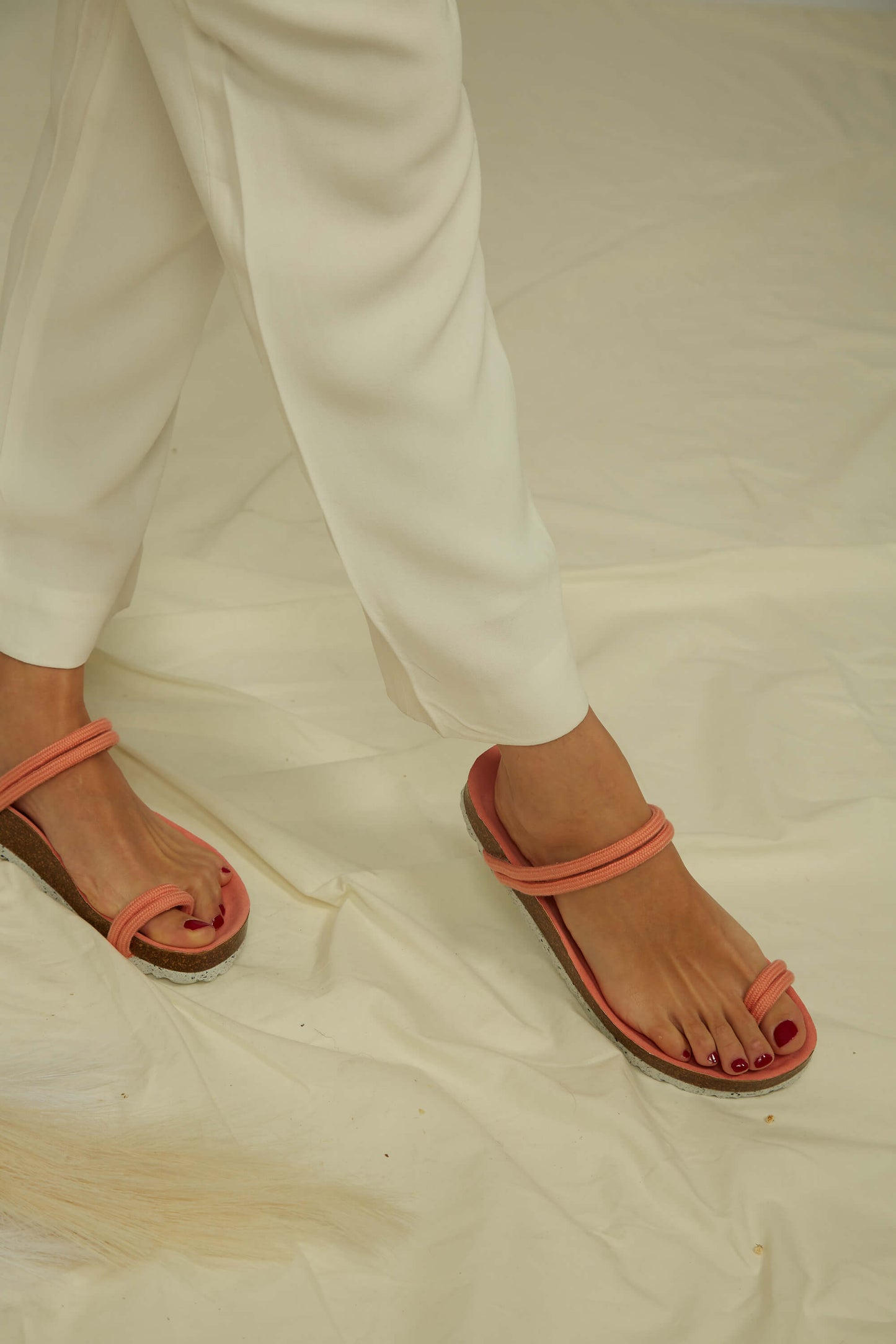 El Teide Orange Sandals