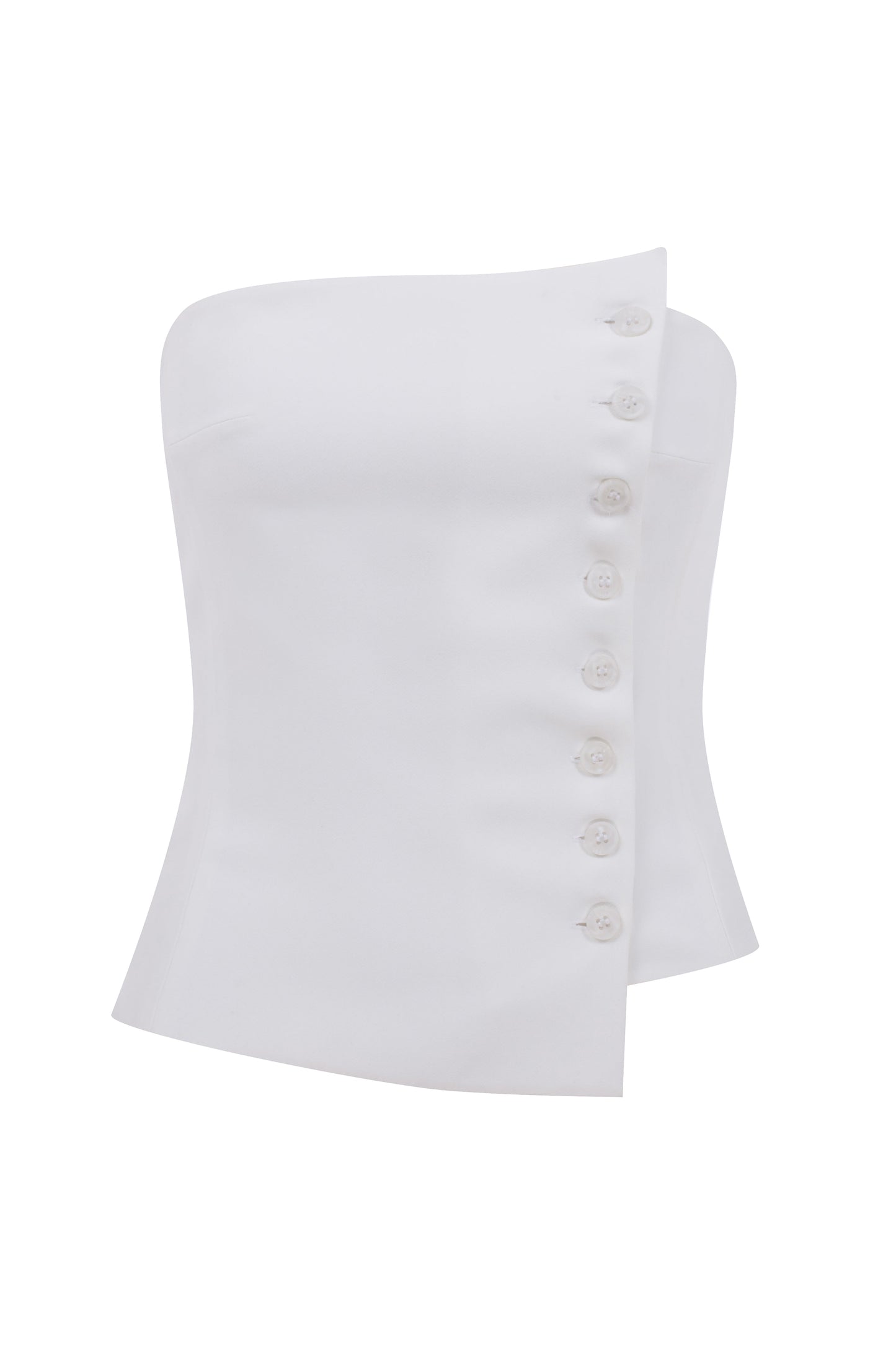Odyle Crepe Bustier in Blanche