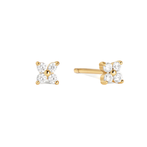 Crystal Flower Studs