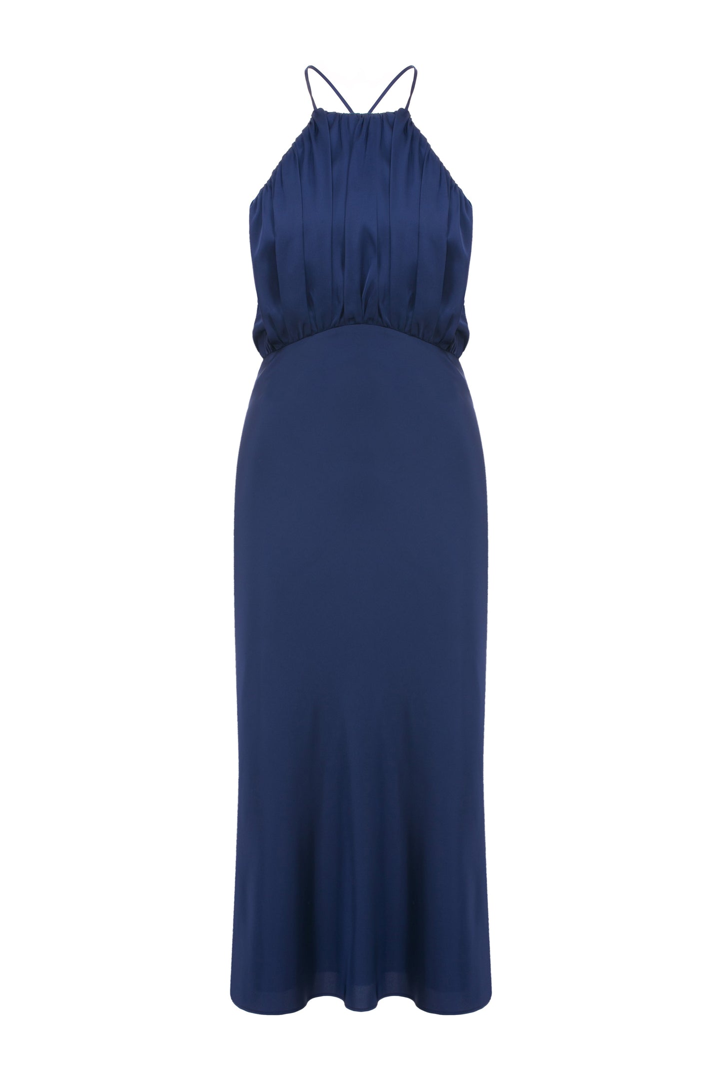 Reese Satin Dress Parisian Blue