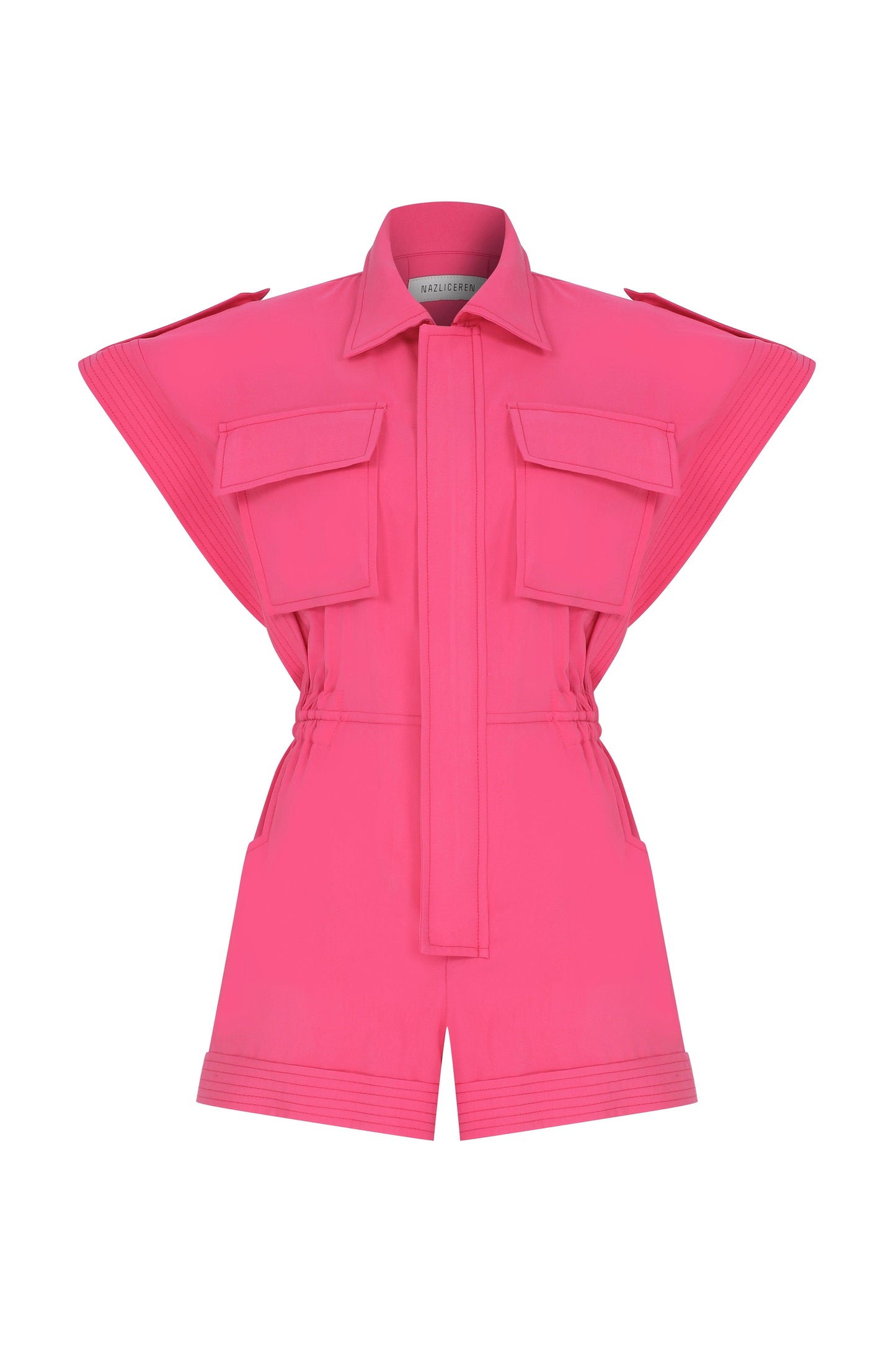 Aleiada Playsuit in Virtual Pink Jumpsuits & Rompers Nazli Ceren
