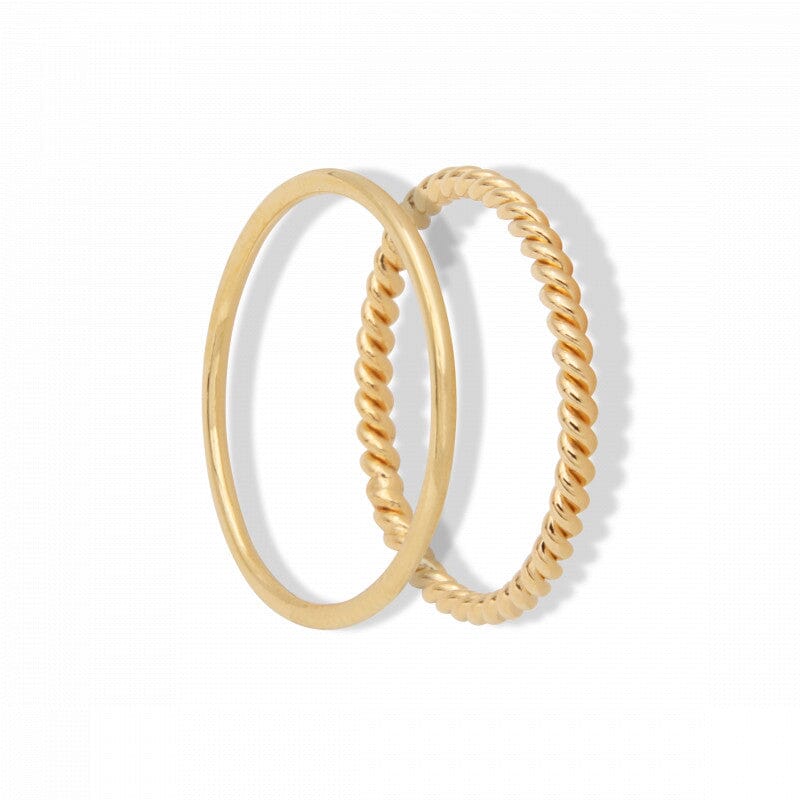 Ami & Emi Ring Set Gold Plated Rings Majime