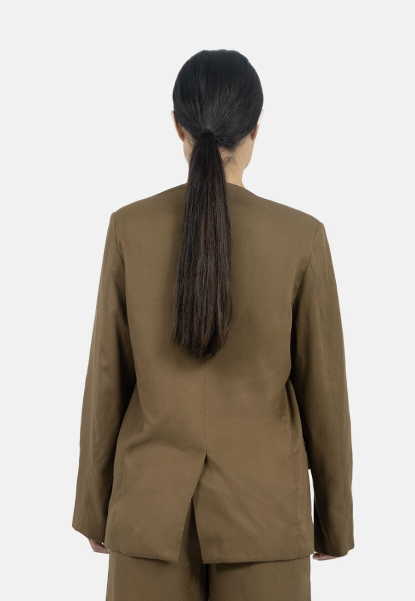 Auckland Blazer in Taupe Magento Product 1 People