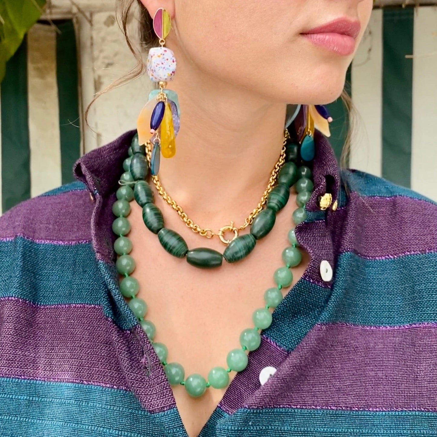 Aventurina Green Necklace Collares 7 Rooms