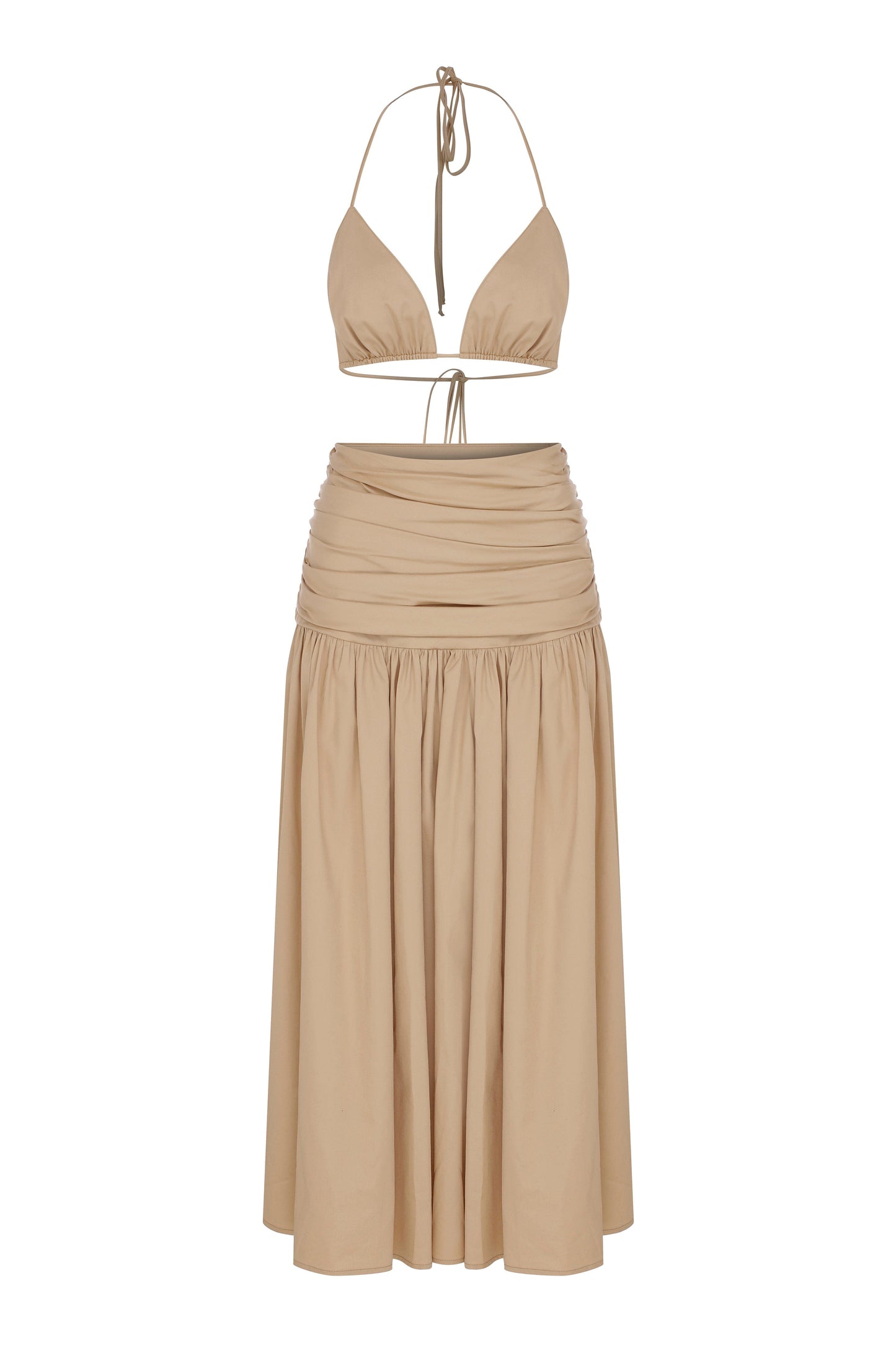 Birdie Rouched Maxi Skirt in Apple Cinnamon Skirts Nazli Ceren