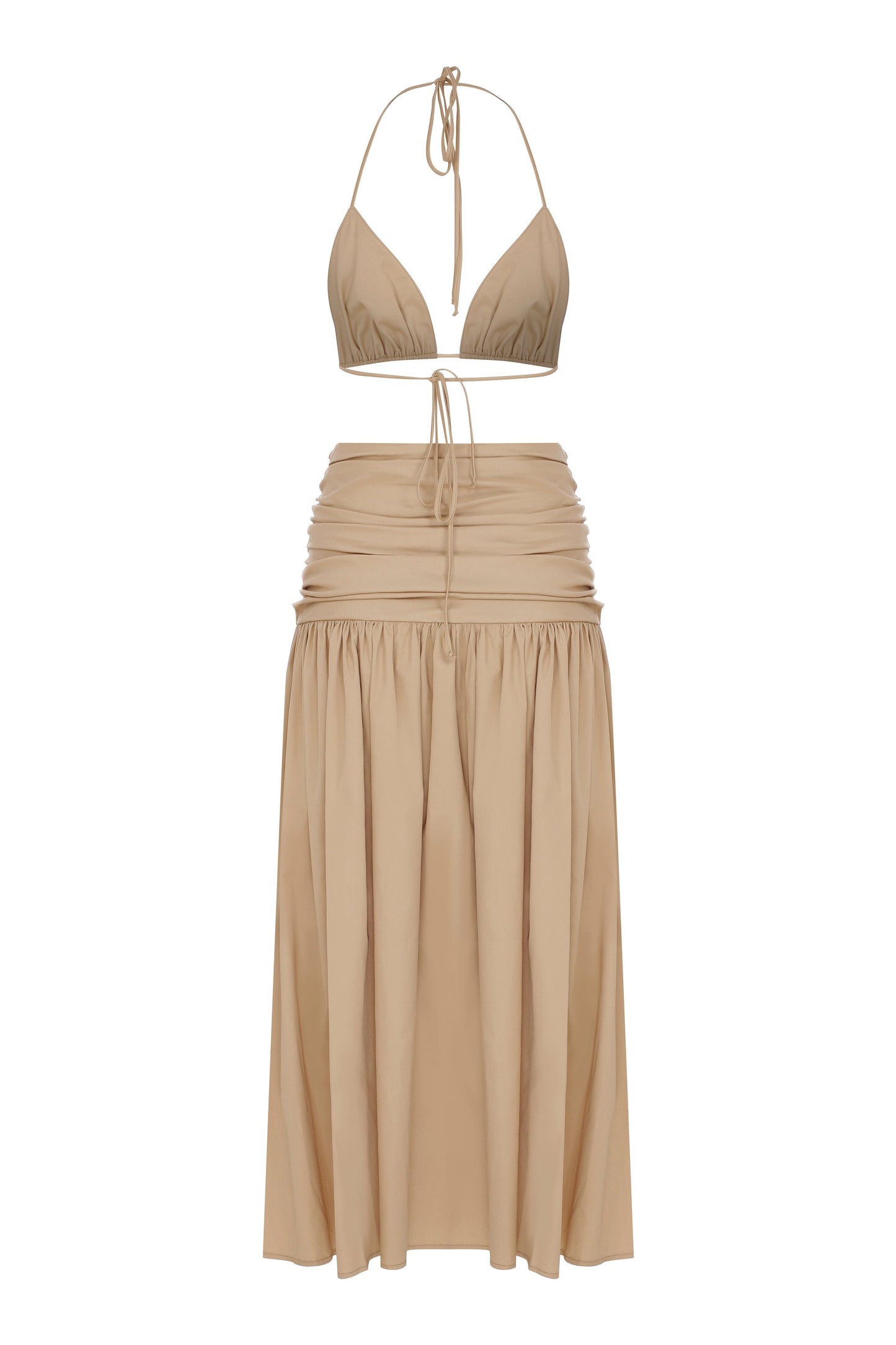 Birdie Rouched Maxi Skirt in Apple Cinnamon Skirts Nazli Ceren