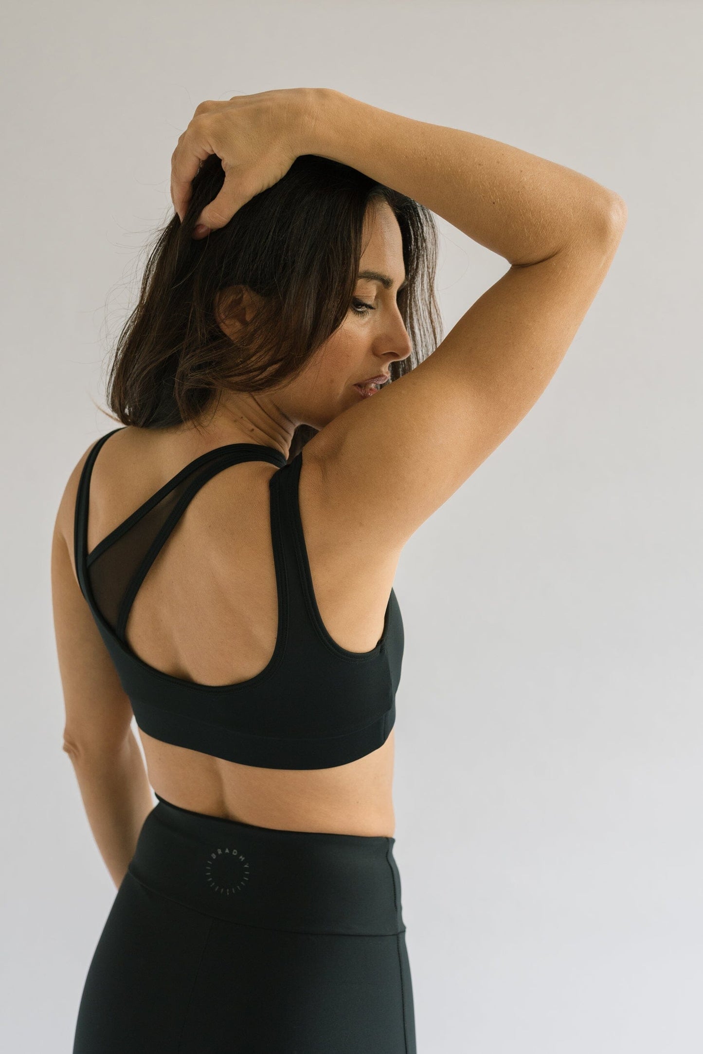 Black Crossed Top Sports Bra Bradhy