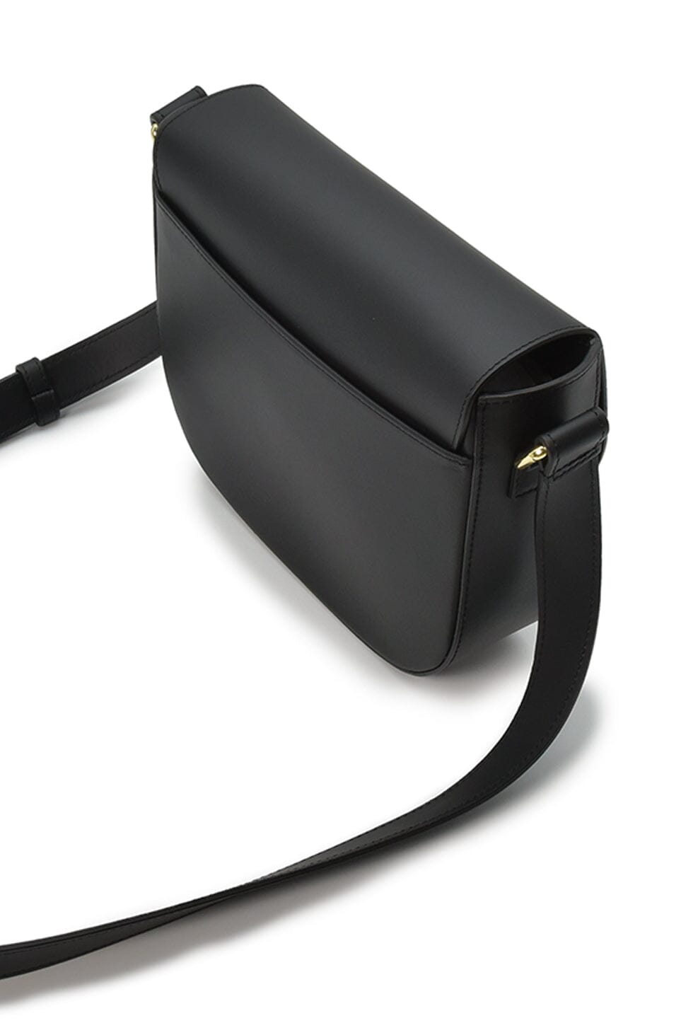 Black leather flap shoulder bag Handbags Leandra