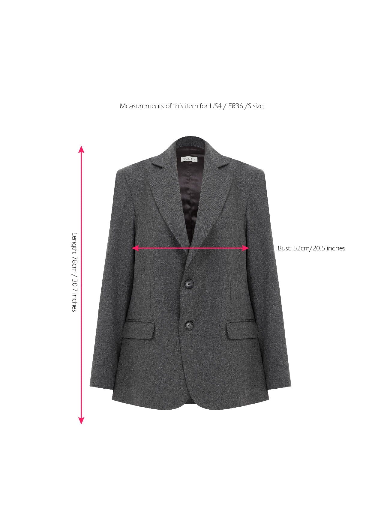 Boxy Blazer in Grey Coats & Jackets Nazli Ceren