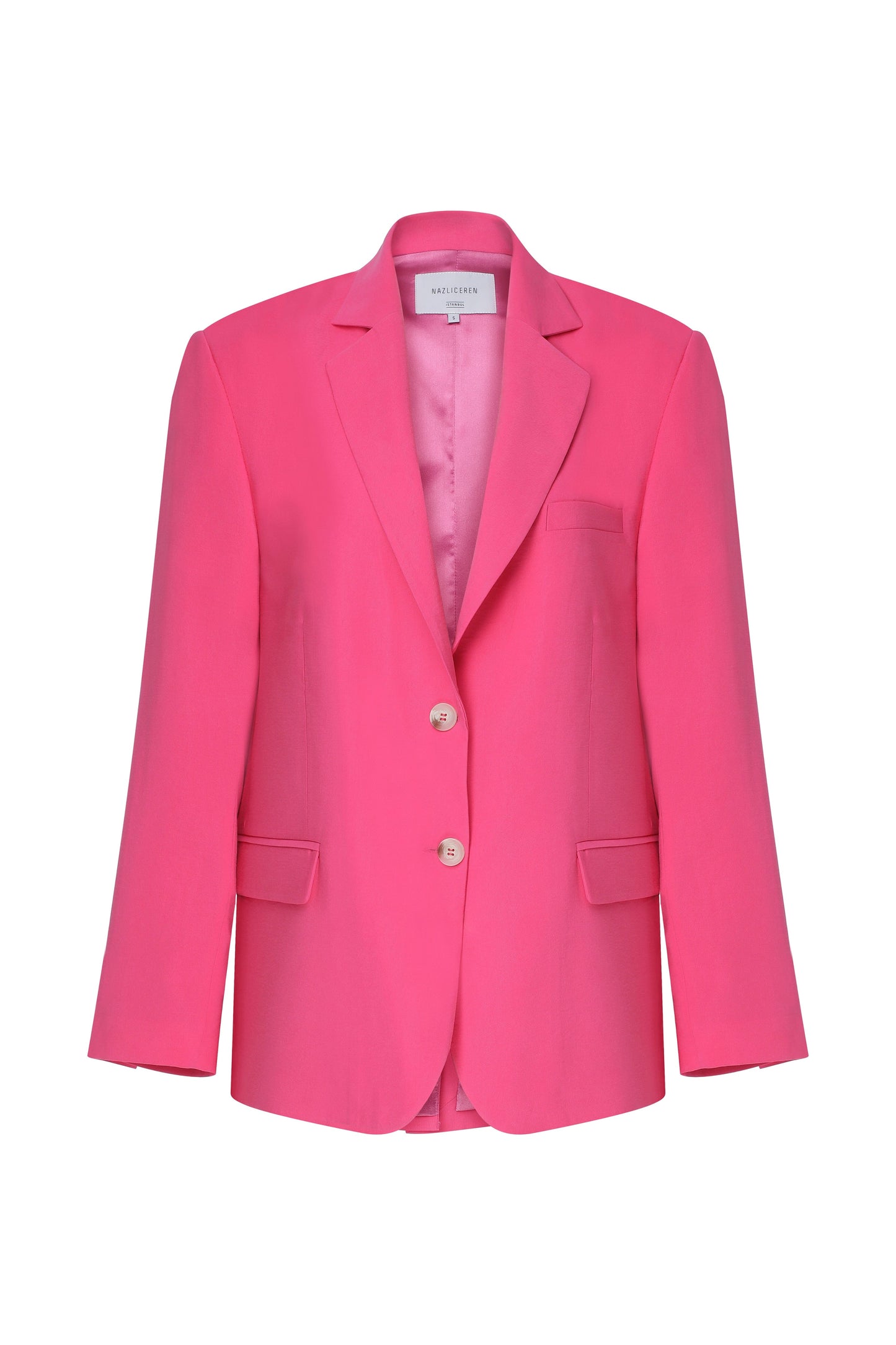 Boxy Oversized Jacket in Bubble Gum Pink Coats & Jackets Nazli Ceren