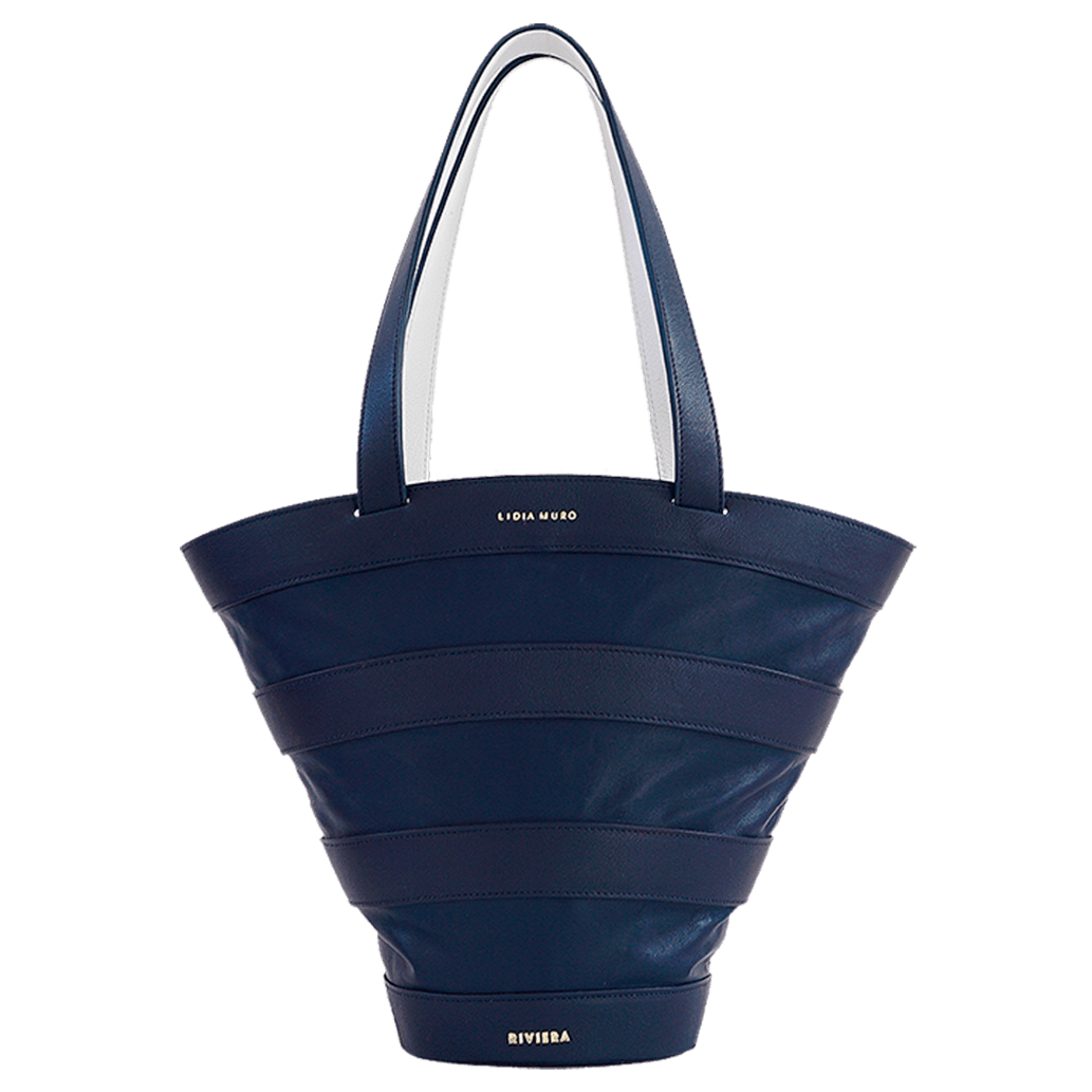Bucket Bag - Navy Handbags Lidia Muro