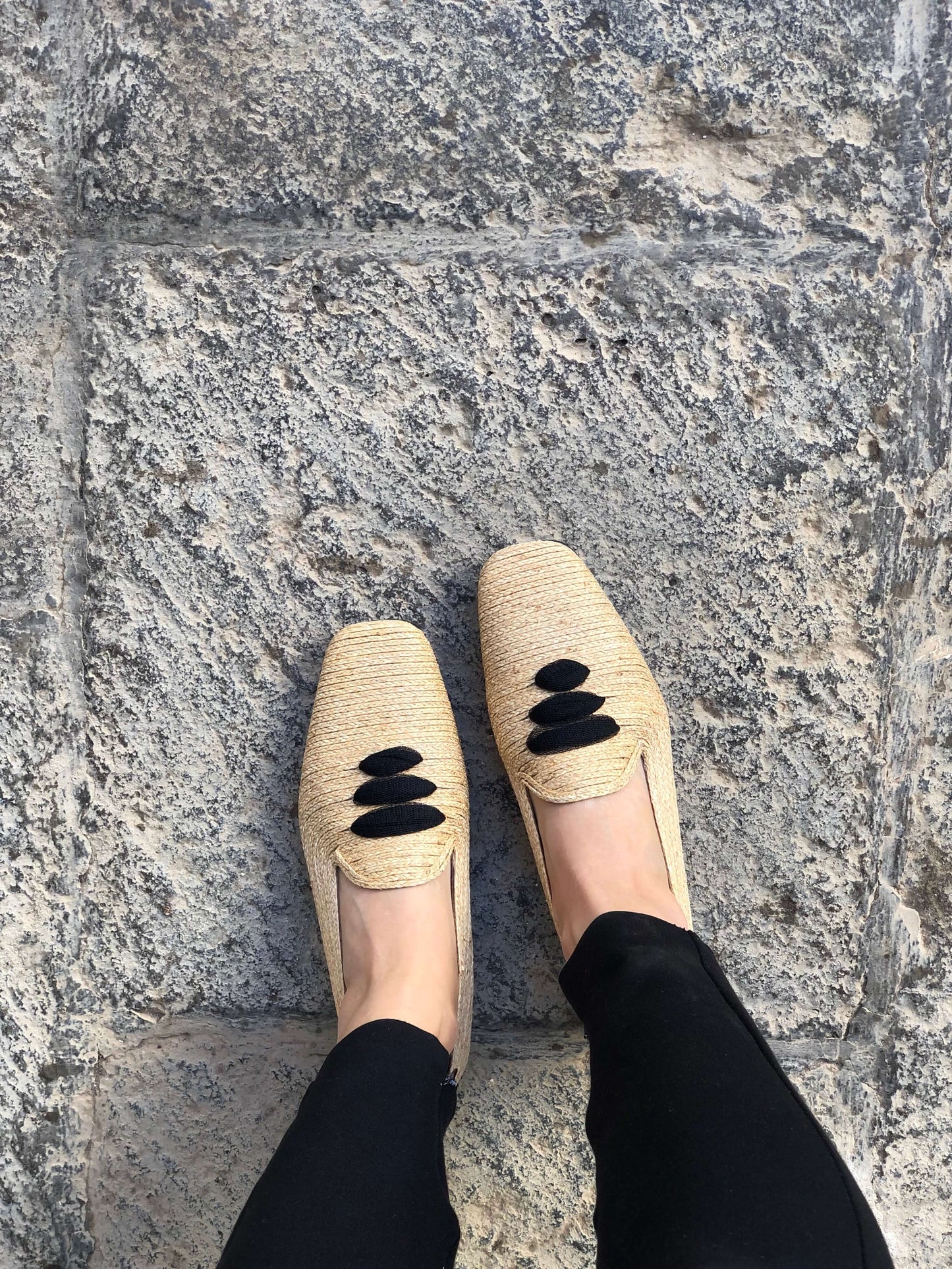 Casablanca Raffia Moccasin Sandals Momoc Shoes