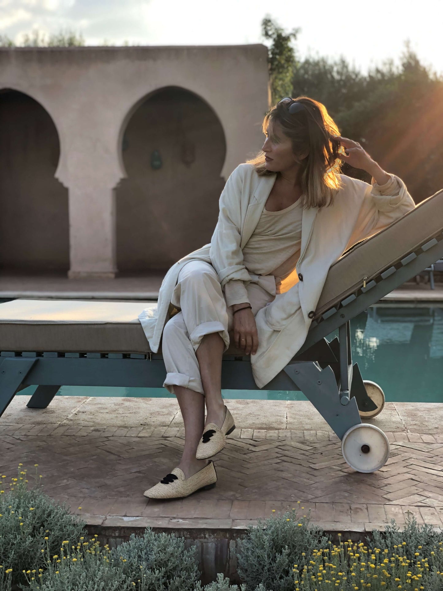 Casablanca Raffia Moccasin Sandals Momoc Shoes