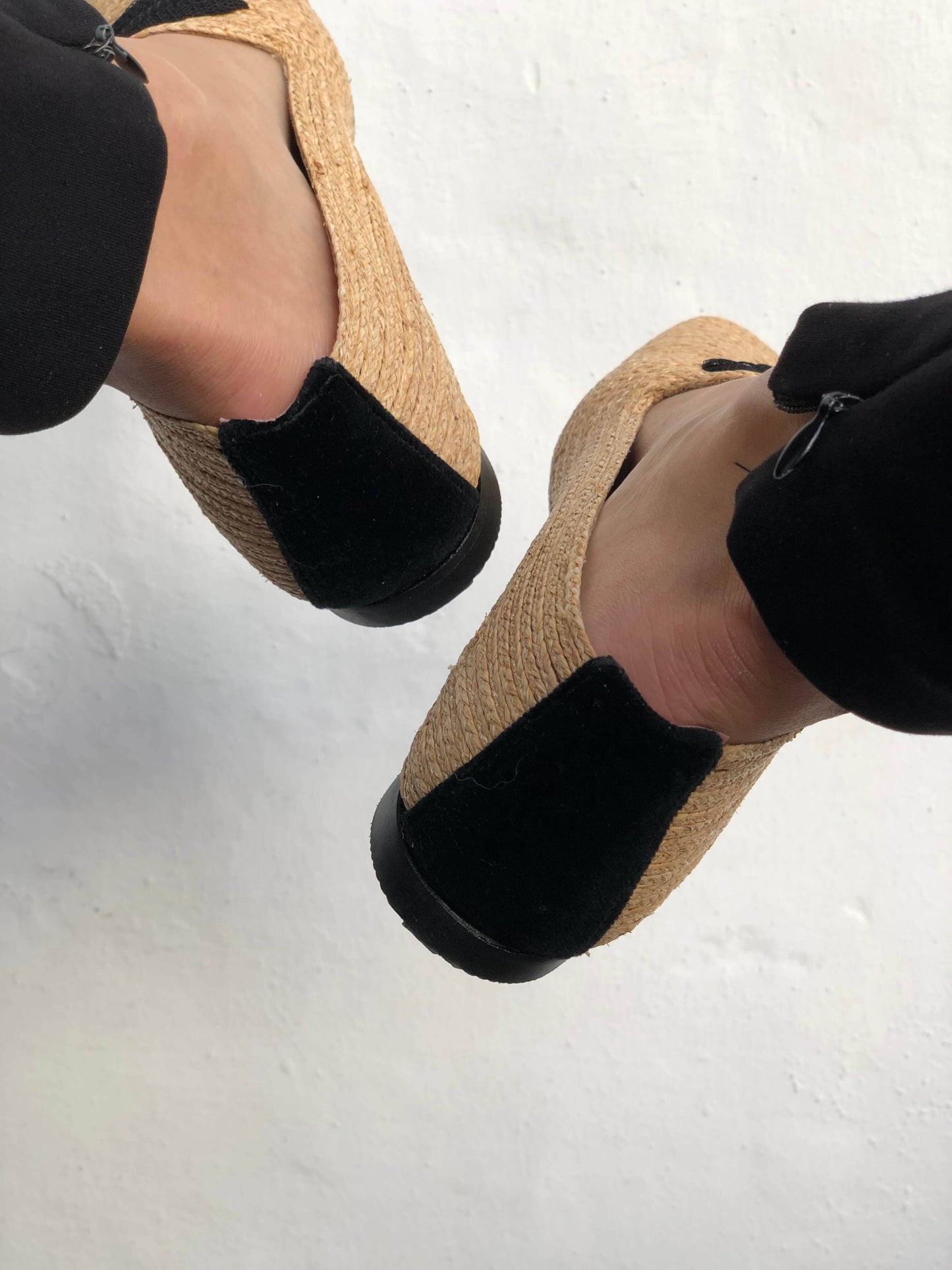 Casablanca Raffia Moccasin Sandals Momoc Shoes