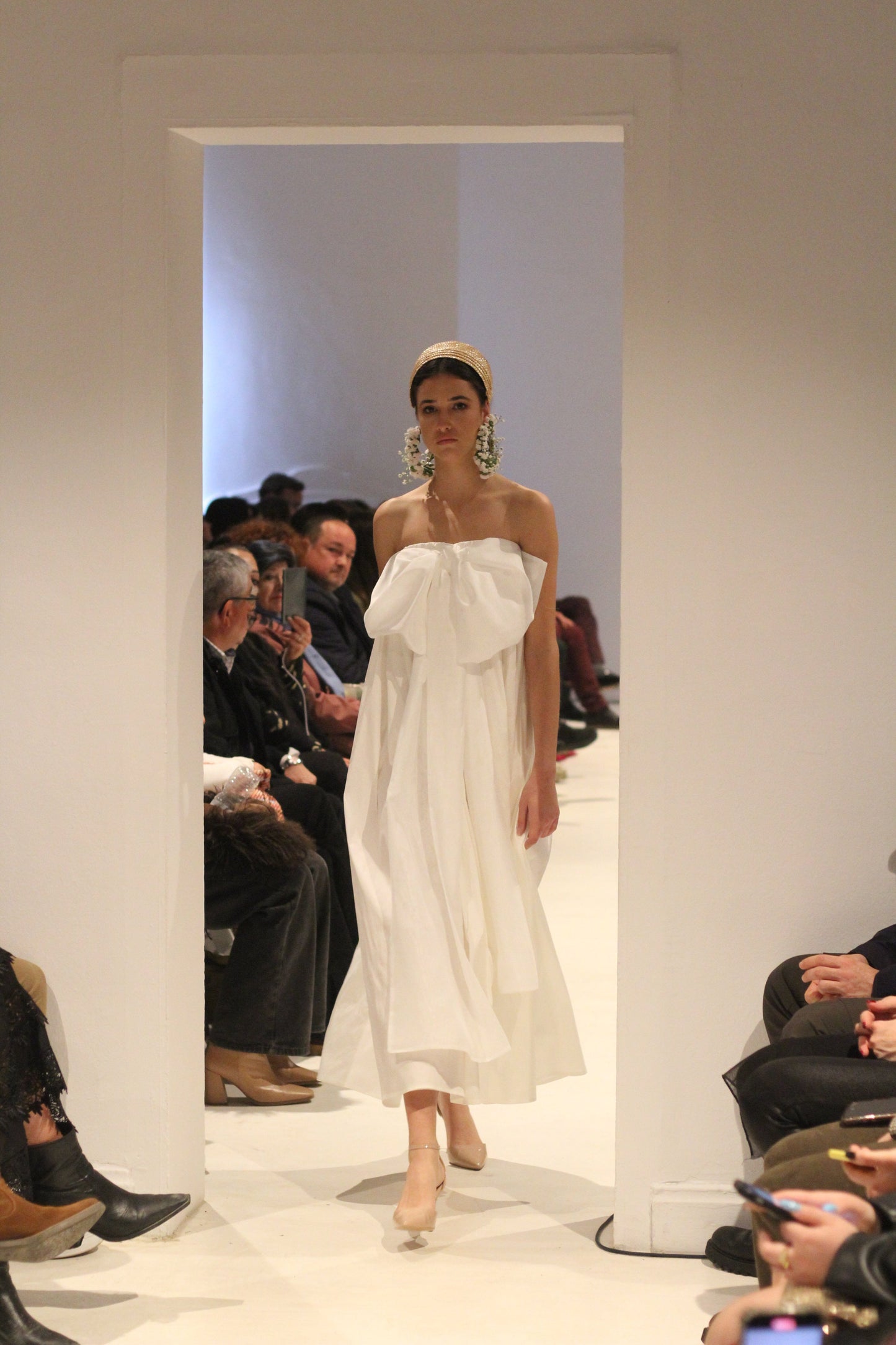 Celine White Dress Midi Dress Montilitas