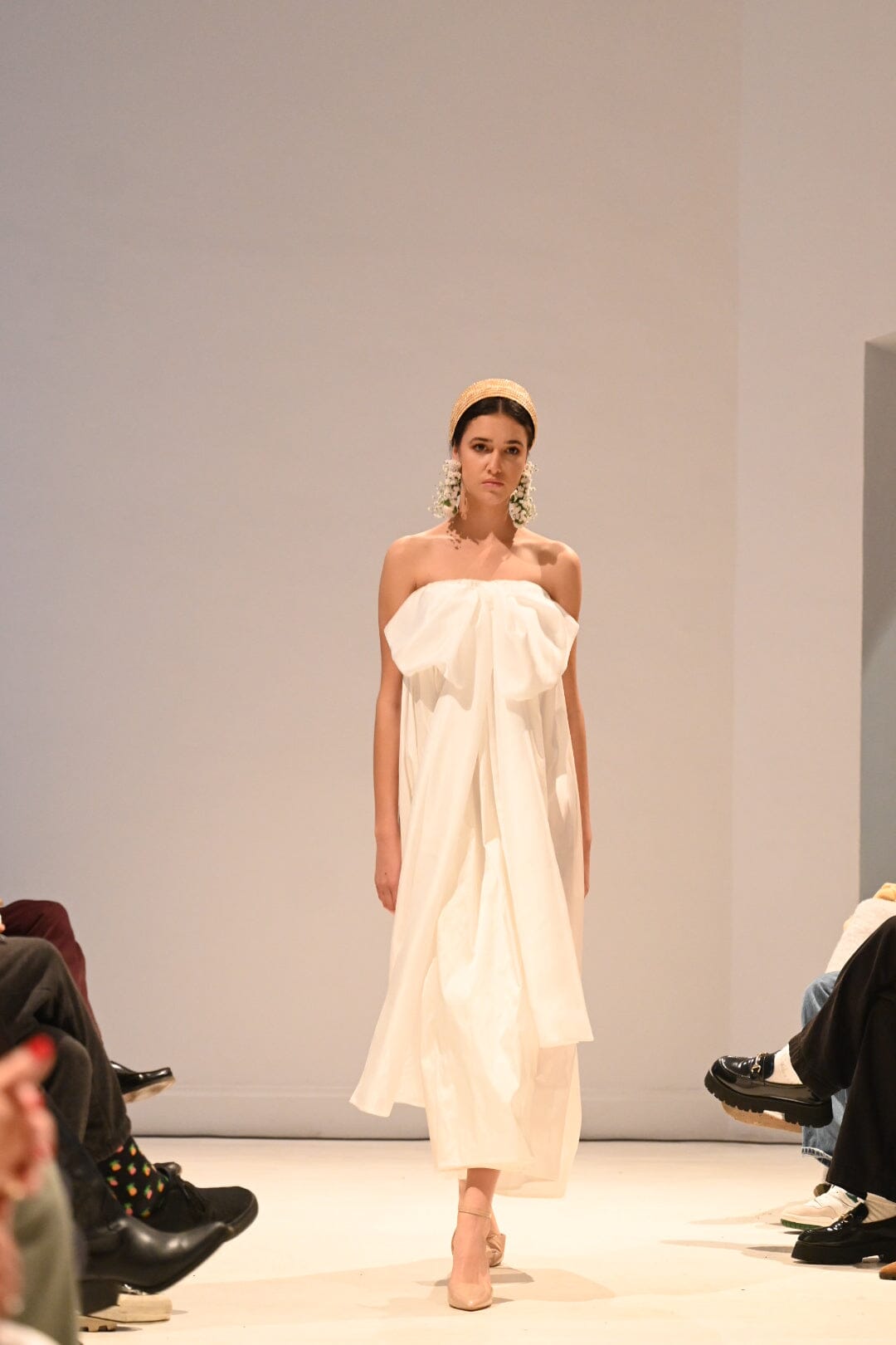 Celine White Dress Midi Dress Montilitas