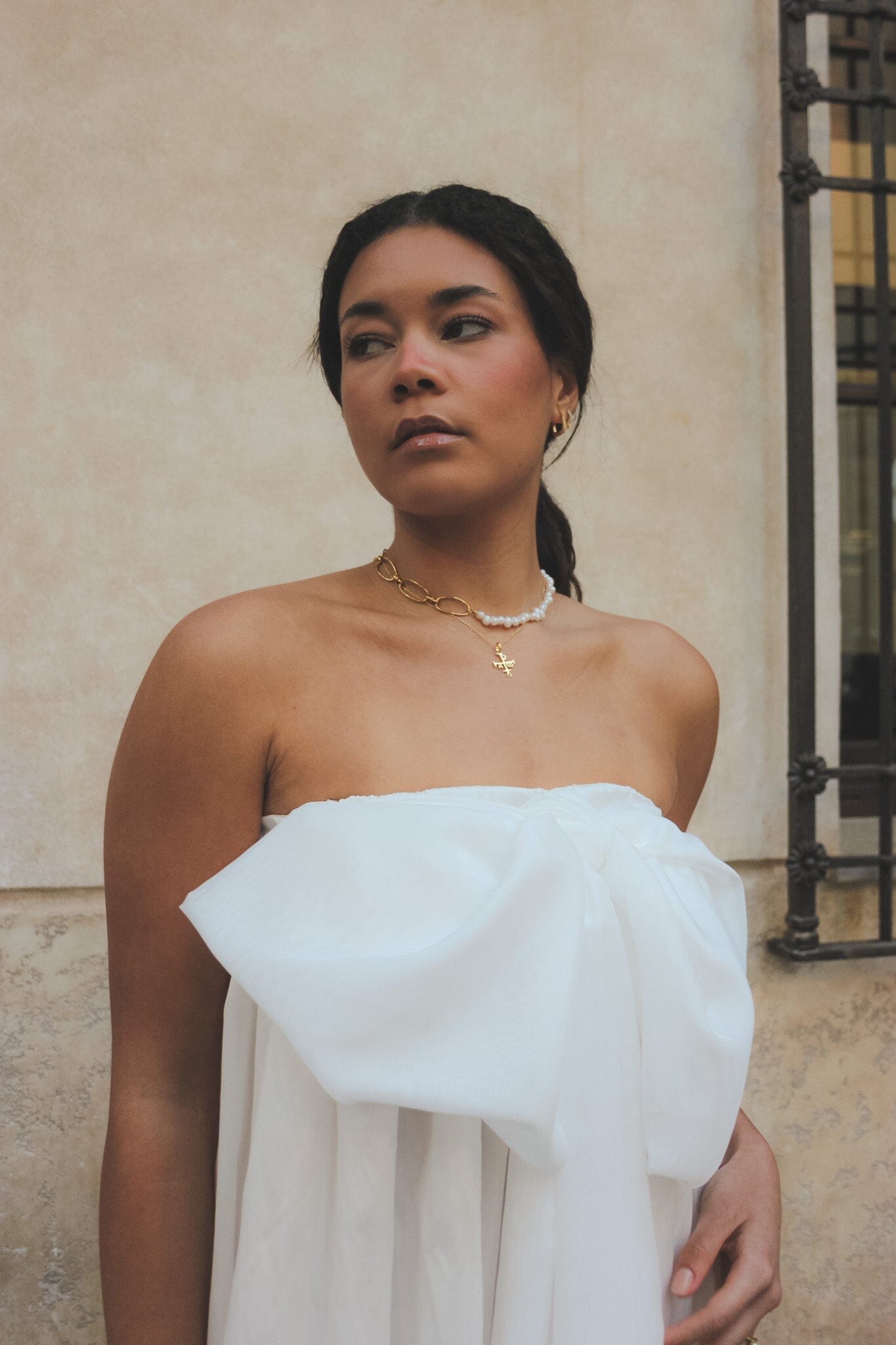 Celine White Dress Midi Dress Montilitas