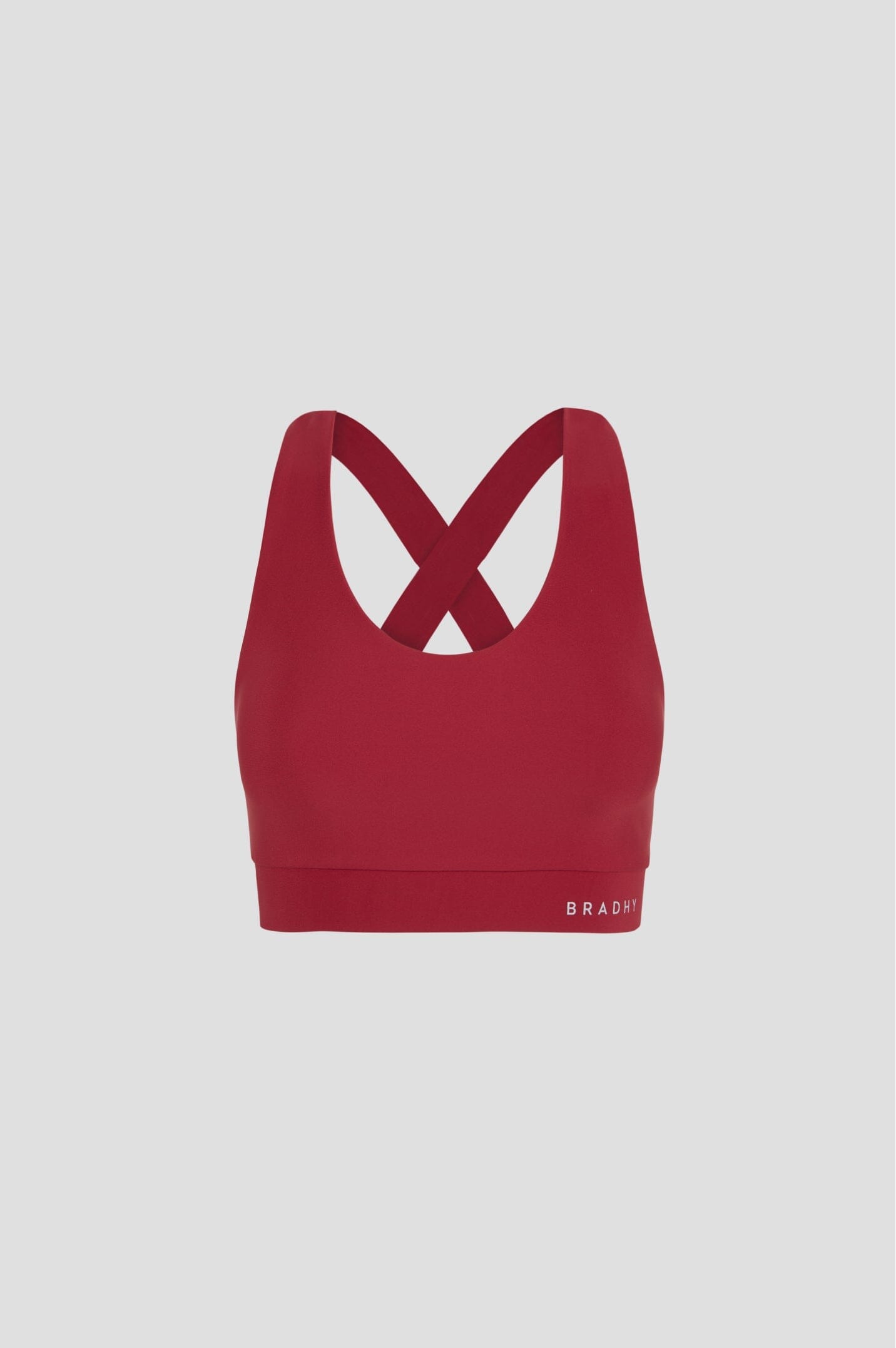 Cherry Red Top Sports Bra Bradhy