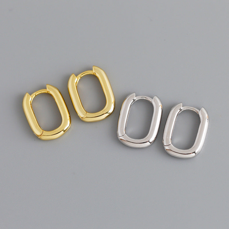 Mini Squared Oval Hoops
