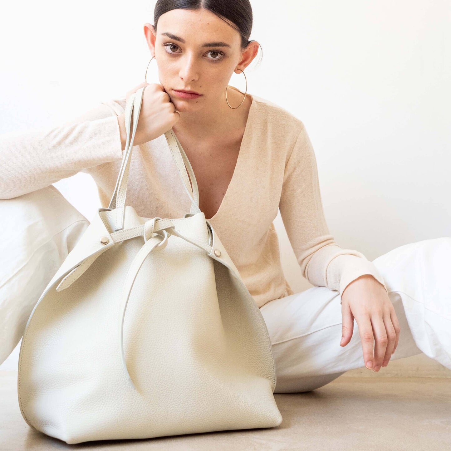 Eva Tote Bag Yama Malva Cream