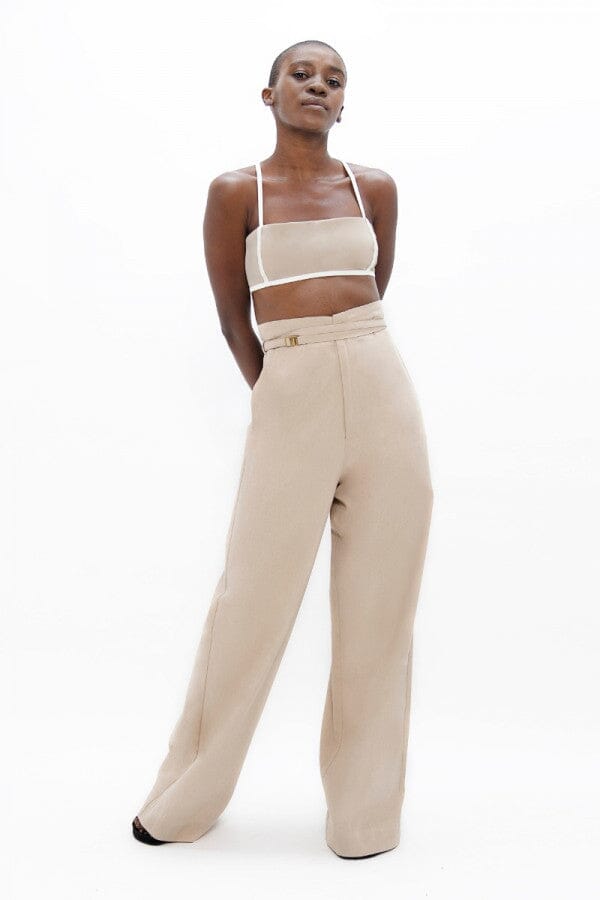 Florence Pants Sand Wide Leg Pants 1 People
