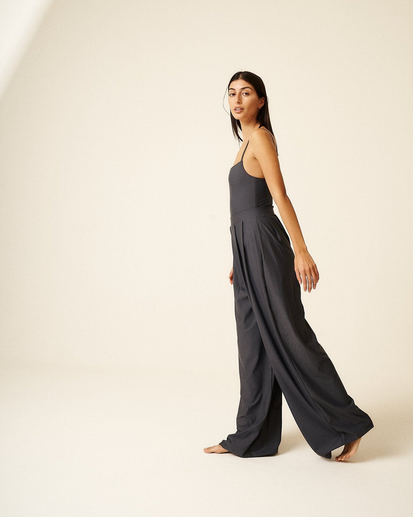 Grey Amina Extra Wide Leg Trousers (Limited edition) Wide Leg Pants 710 Studio
