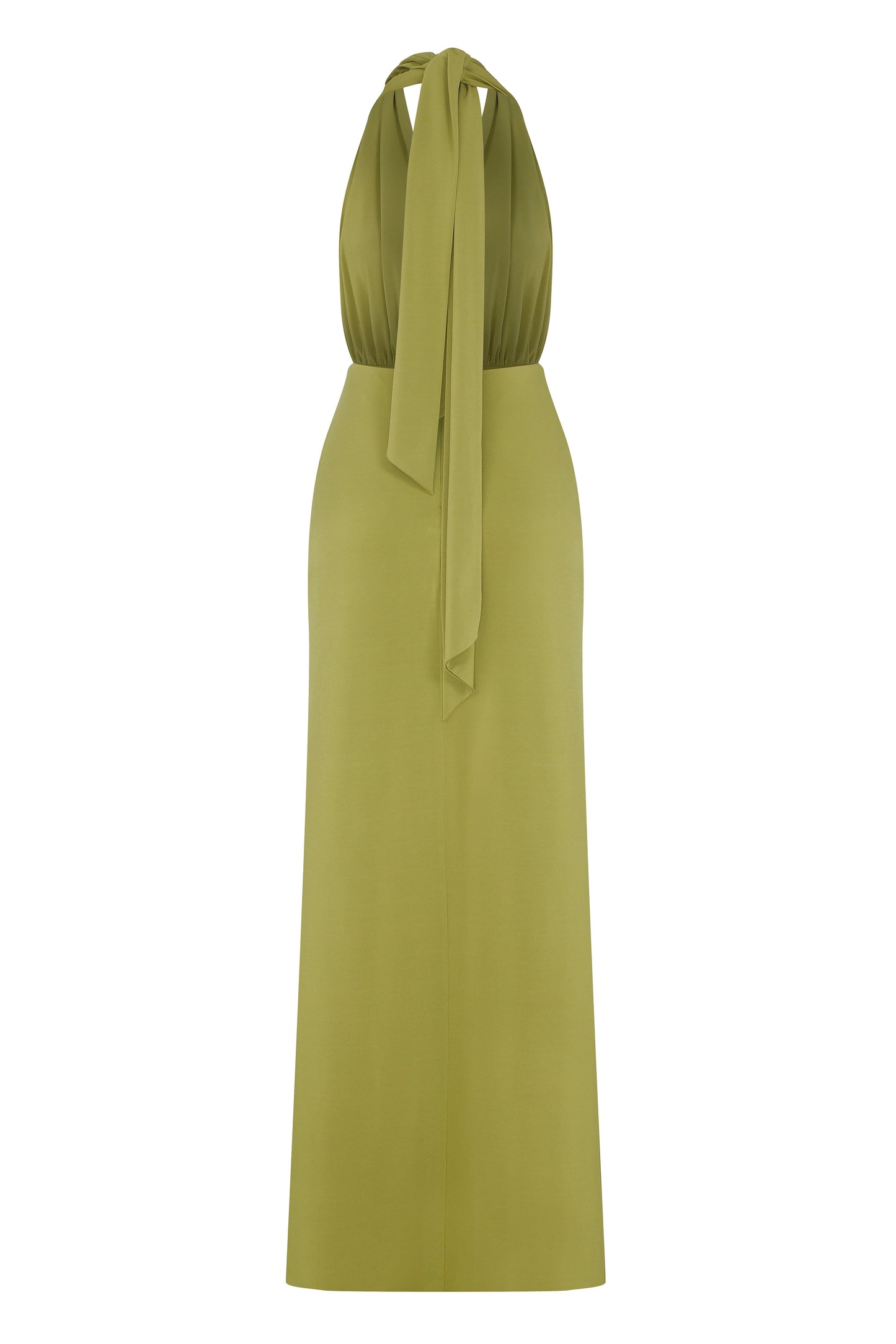 Ines Jersey Long Dress in Green Glow Dresses Nazli Ceren
