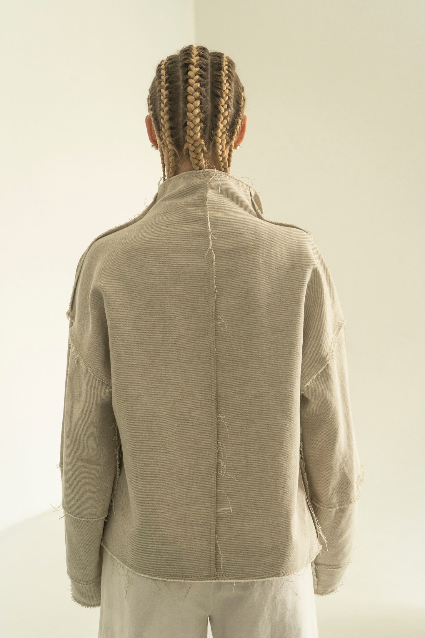 Vinnytska Vezha Oversize Raw Shell Ceremics Buttons Jacket