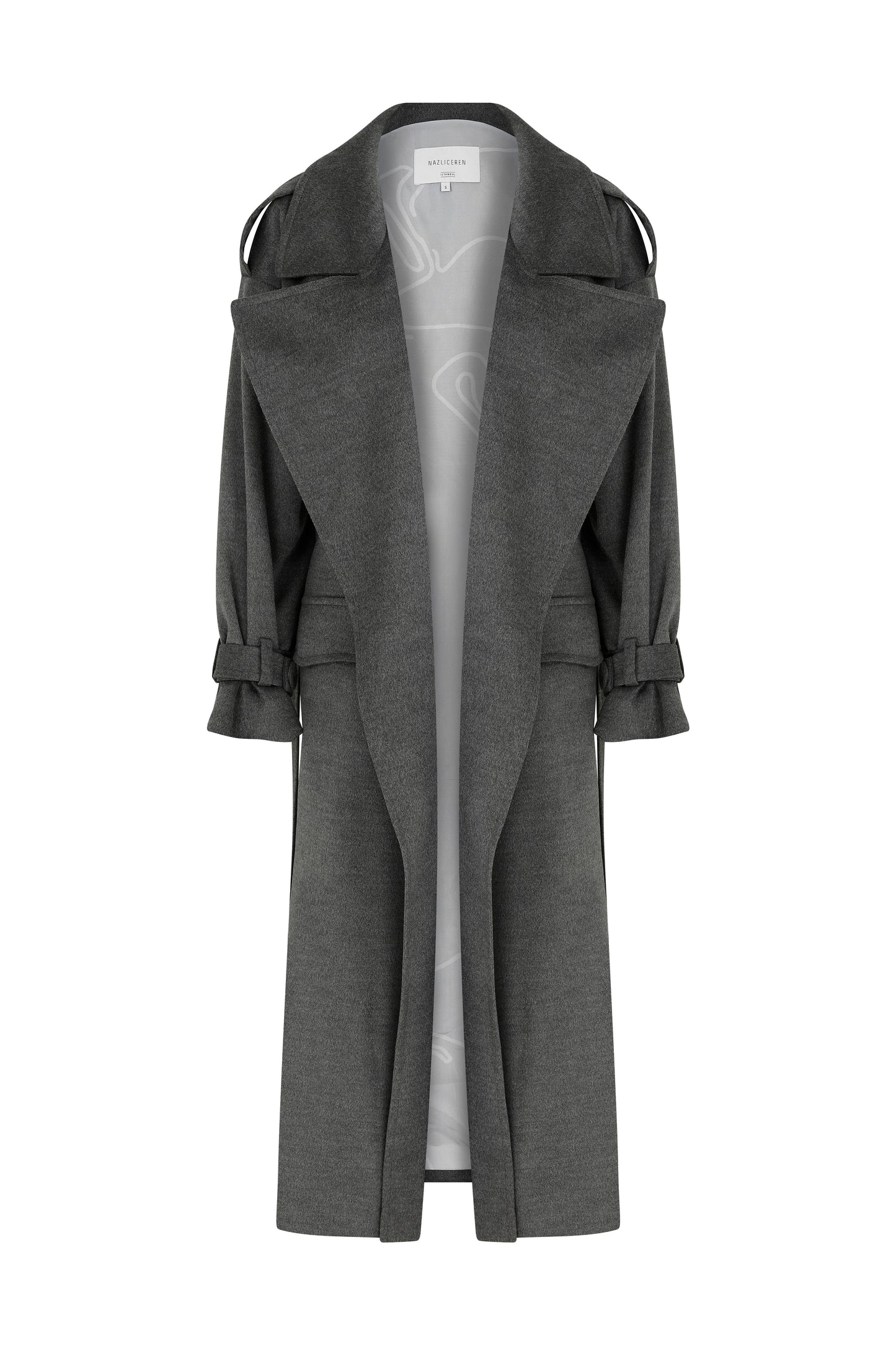 Laura Cashmere Coat in Grey Coats & Jackets Nazli Ceren
