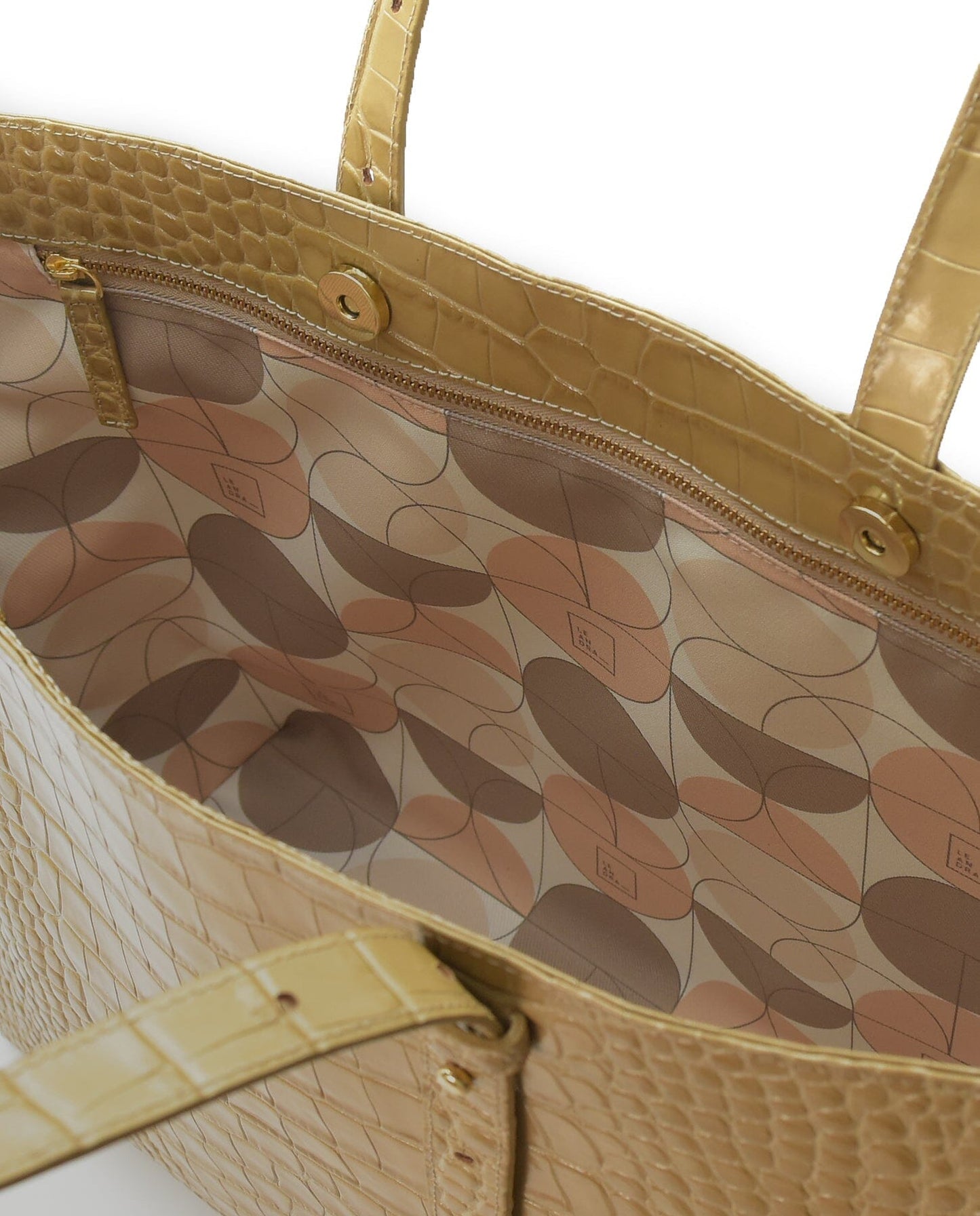 Leather Tote Beige bag Tote Bag Leandra