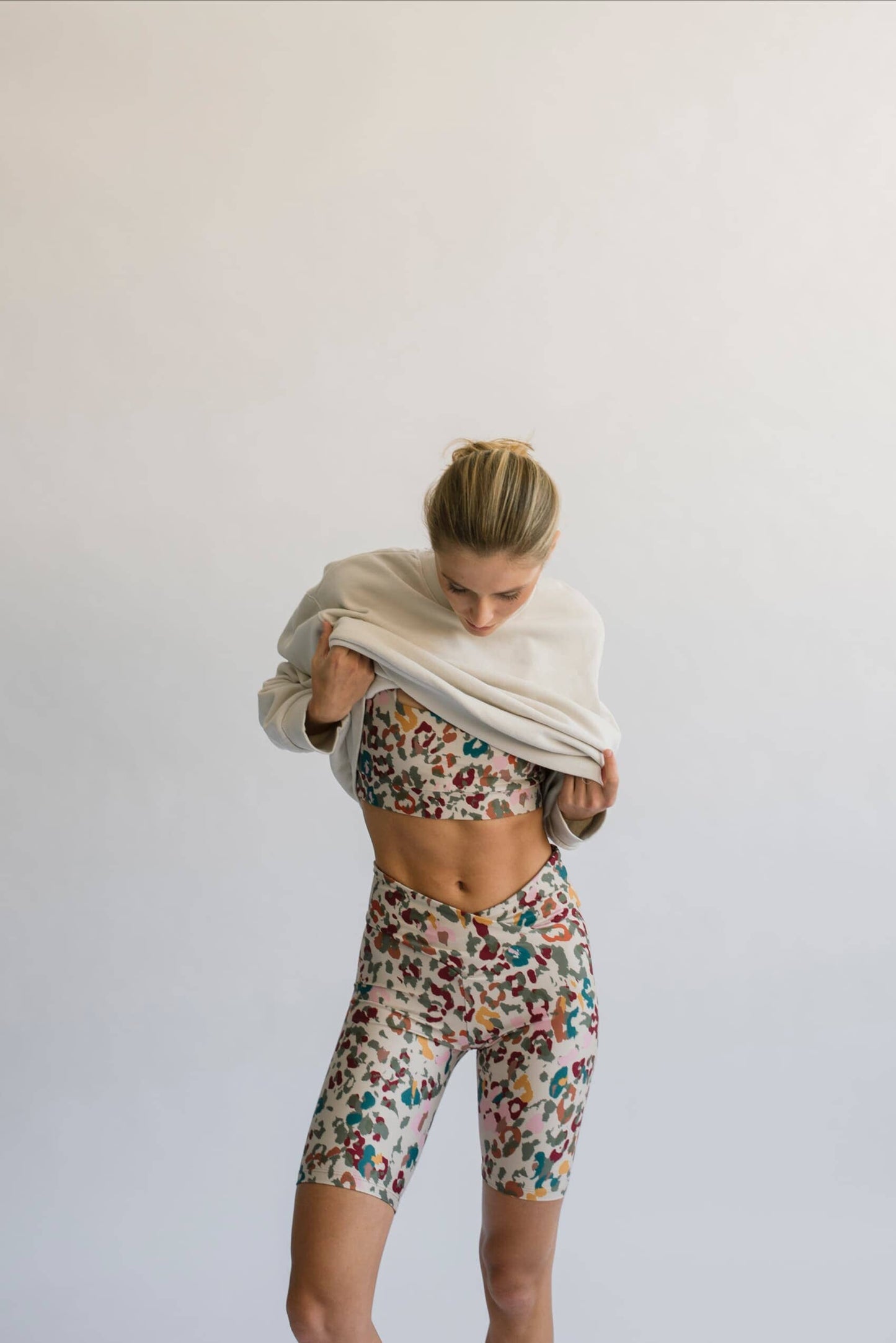 Leopard Multi Colour Square Top Sports Bra Bradhy