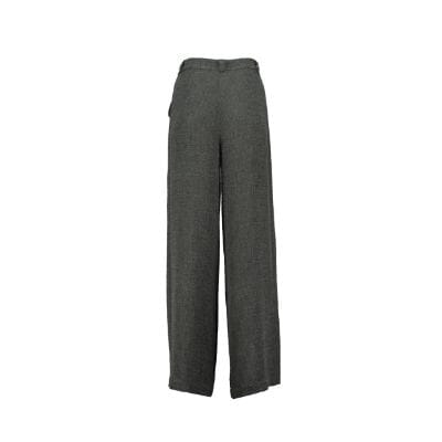 Light Weight Cotton Knit Long Wide Trousers Dark Grey Trousers Women Relax Baby Be Cool