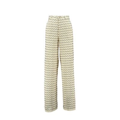 Light Weight Cotton Knit Long Wide Trousers Marine Relax Baby Be Cool