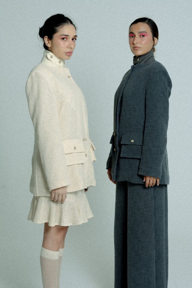 Light Weight Cotton Knit Oversized Blazer Sand Blazer Women Relax Baby Be Cool
