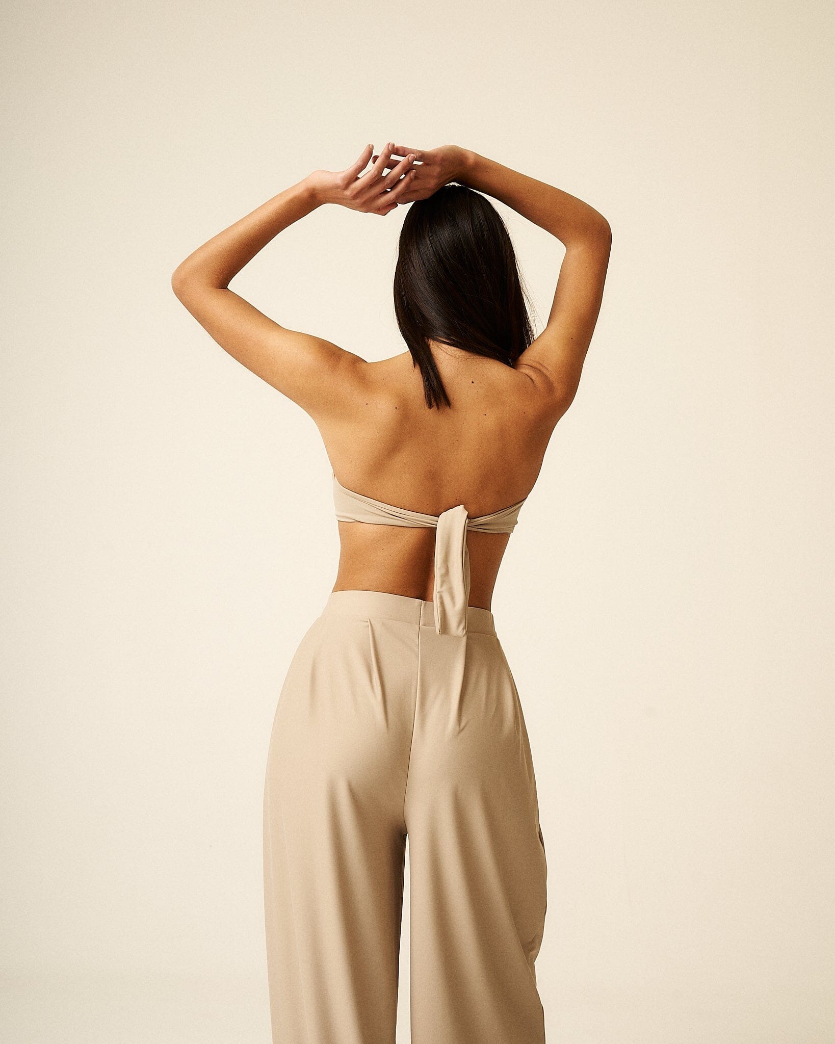 Loyola Lace up Multiway Bikini Top - Clay Bikini Top 710 Studio