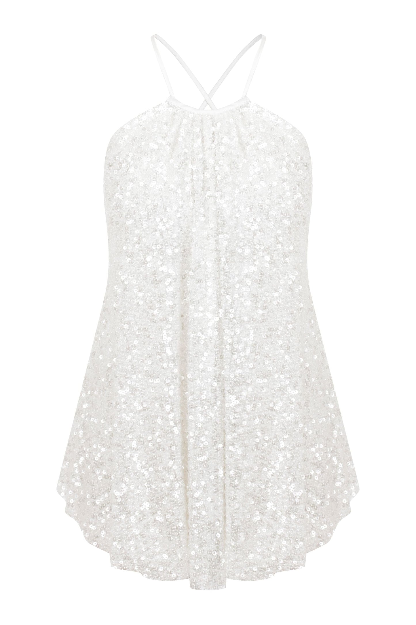 Lycee Sequin Top in Crysyal White Nazli Ceren