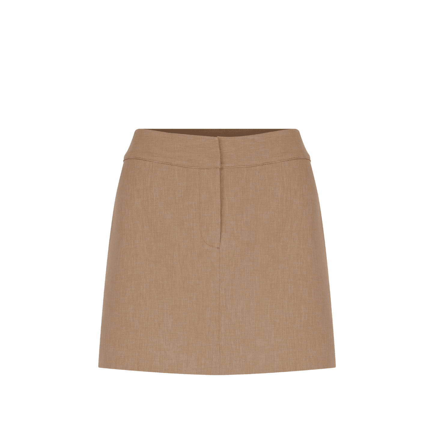 Marde A-Line Mini Skirt in Almond Buff Skirts Nazli Ceren
