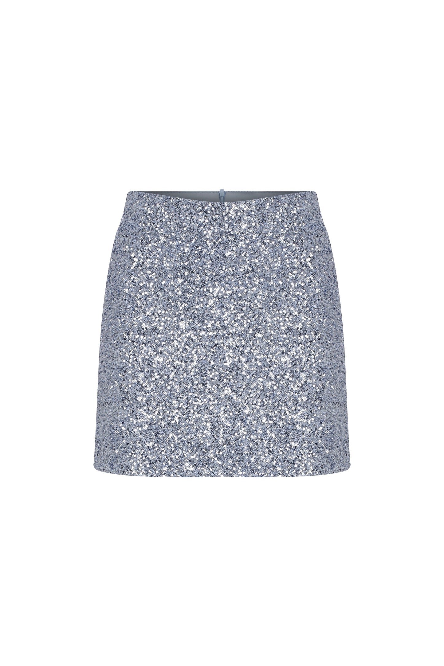 Marde A-Line Sequin Mini Skirt in Powder Blue Skirts Nazli Ceren