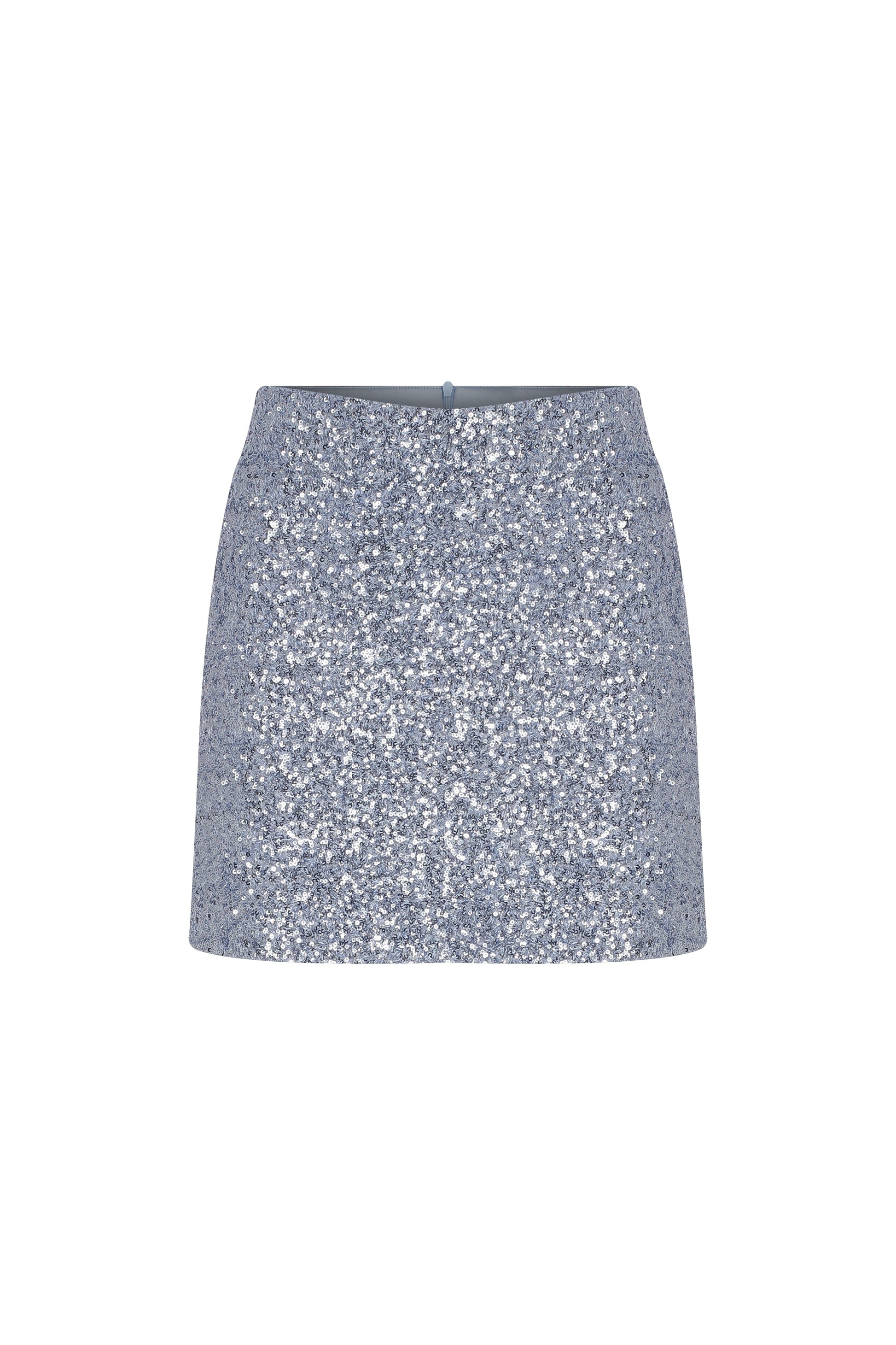 Marde A-Line Sequin Mini Skirt in Powder Blue Skirts Nazli Ceren