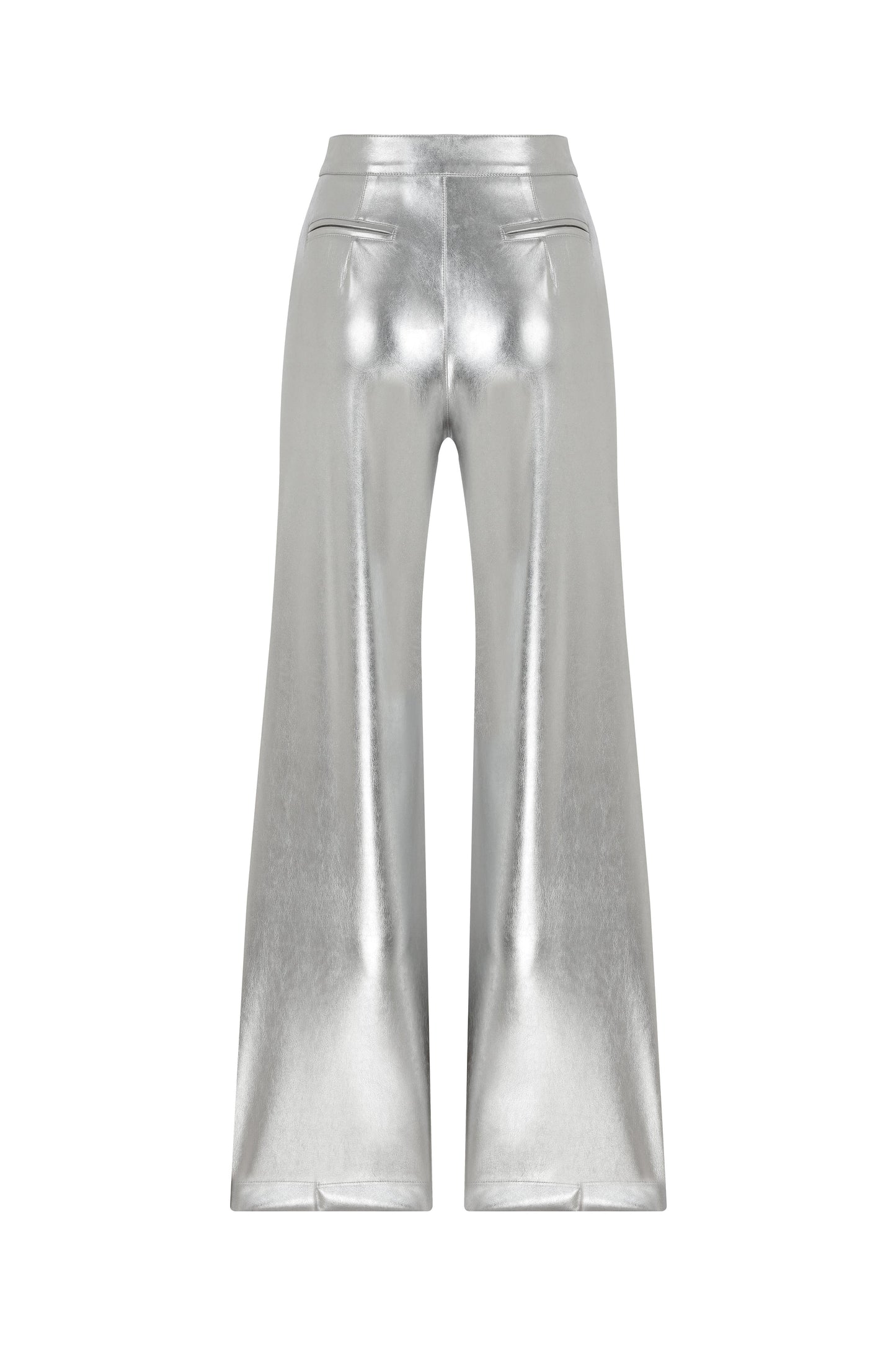 Millie Vegan Leather Straight Cut Trousers Pants Nazli Ceren